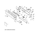 GE WWSE6260B2WW controls & backsplash diagram
