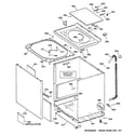 GE WWSE6260B2WW cabinet, cover & front panel diagram