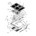 GE JCP350BC1BB control panel & cooktop diagram