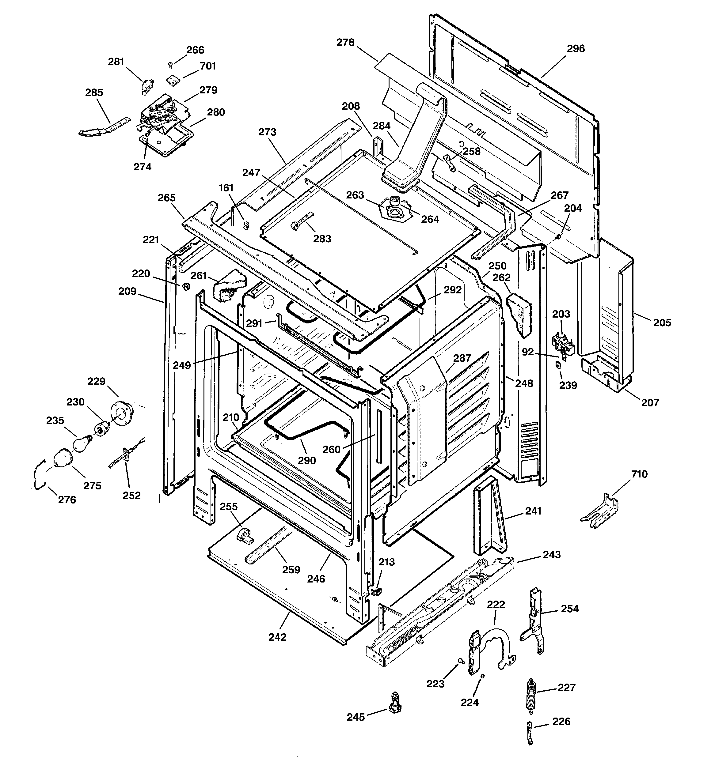 GE JBP62BD4WH body parts diagram