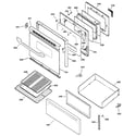 GE JBP62BD4WH door & drawer parts diagram