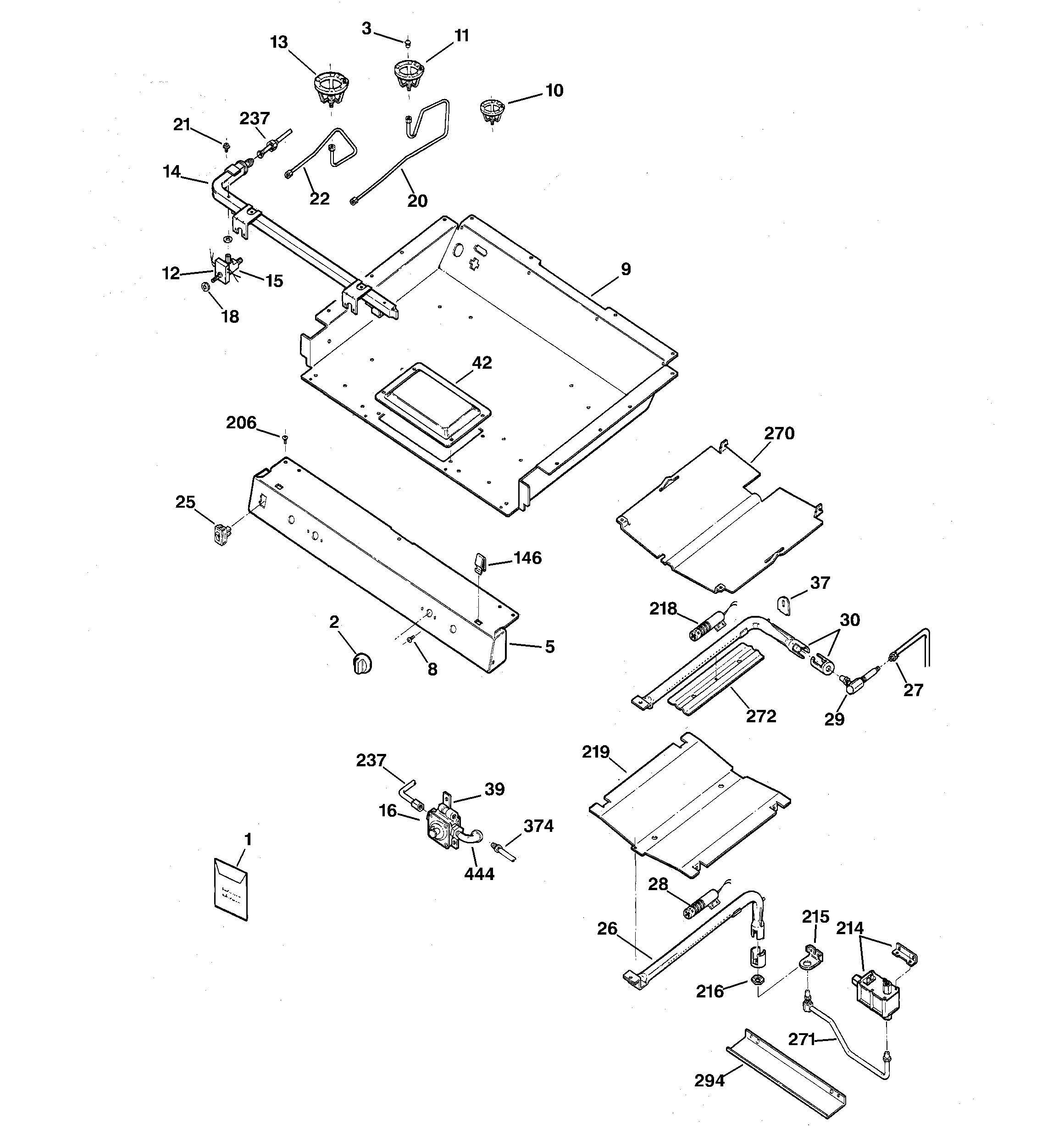 Hotpoint RGB845BEC3WH gas & burner parts diagram