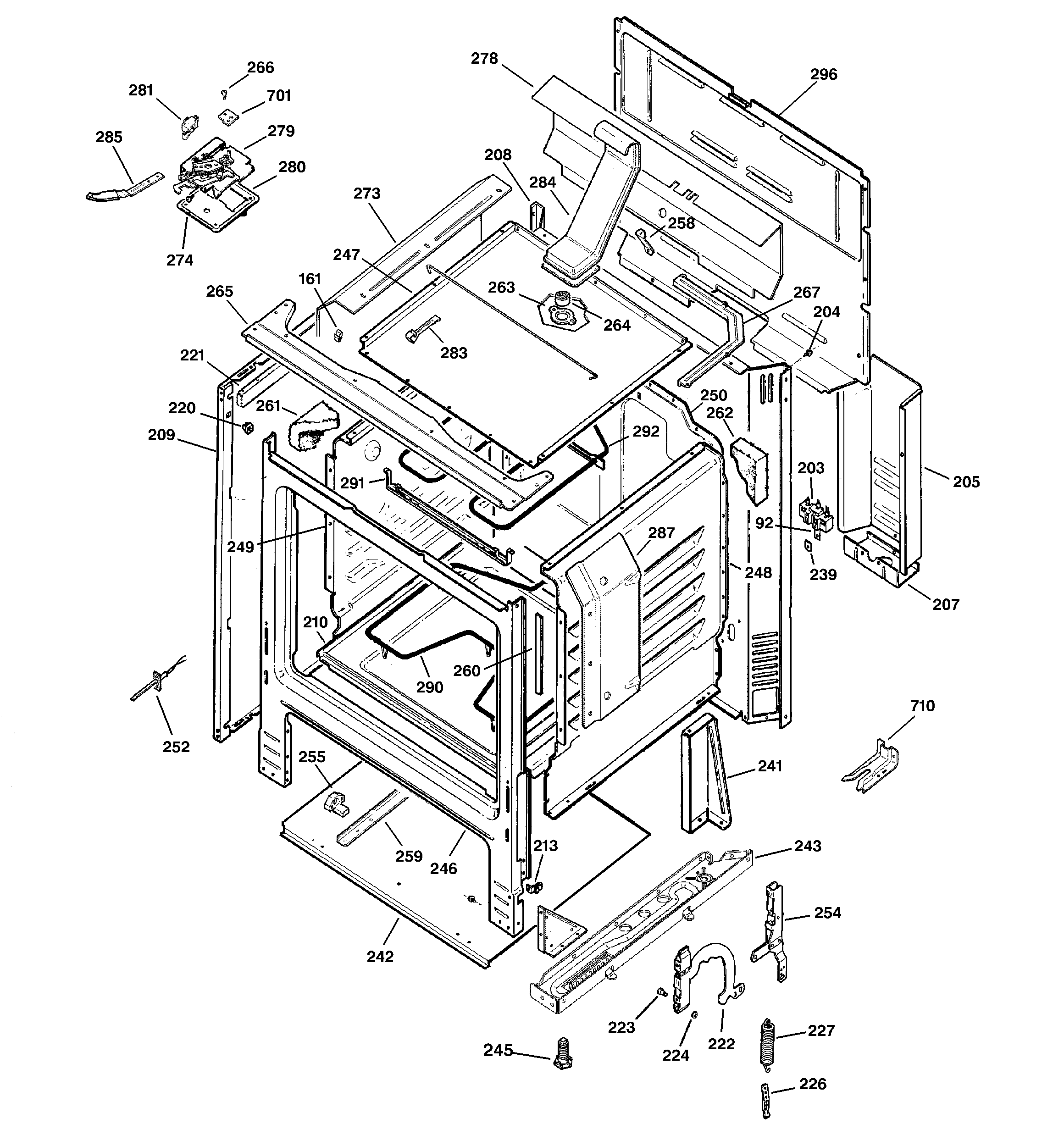 GE JBP60BC5WH body parts diagram