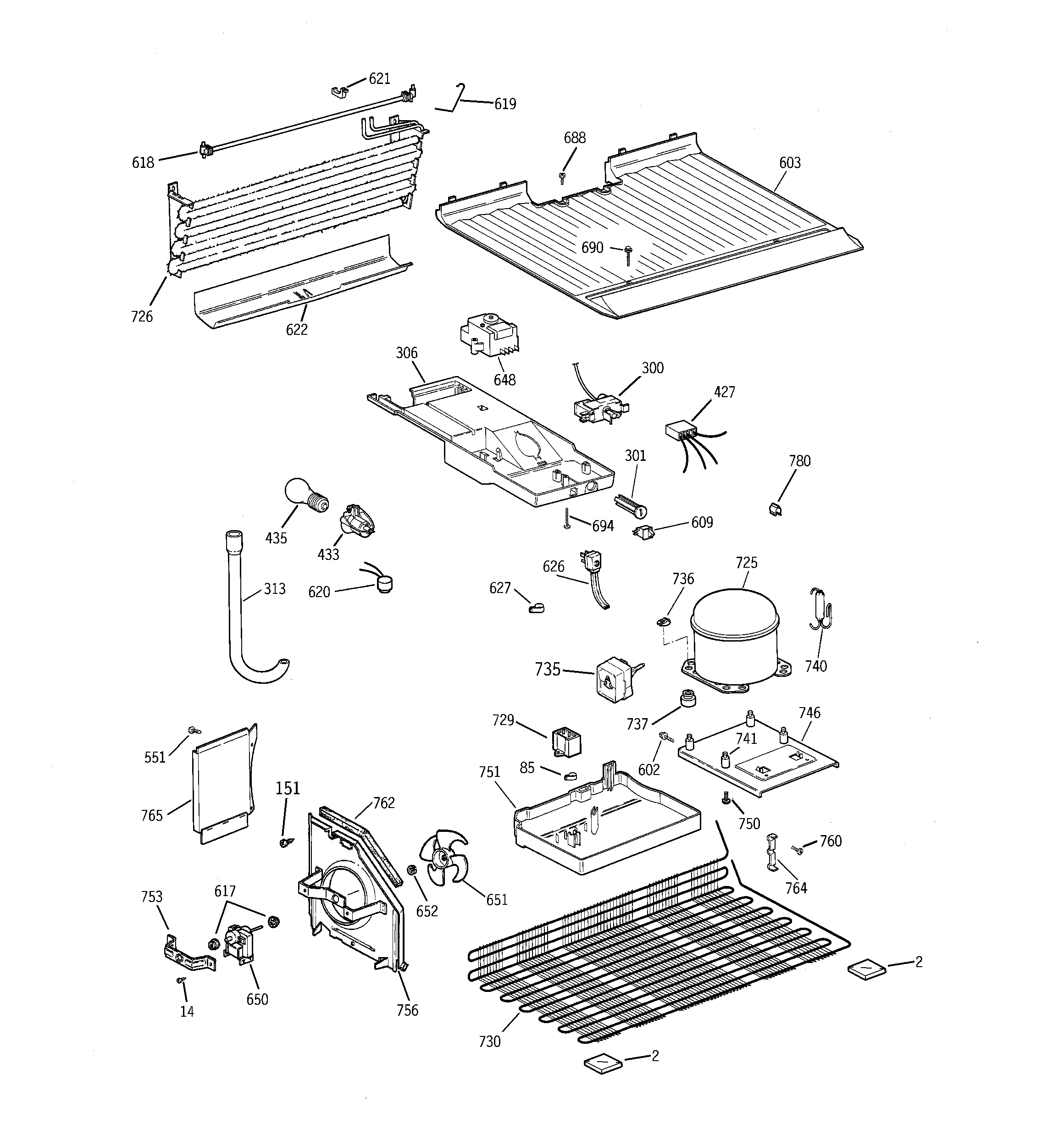 GE GTS18EBMFRCC unit parts diagram