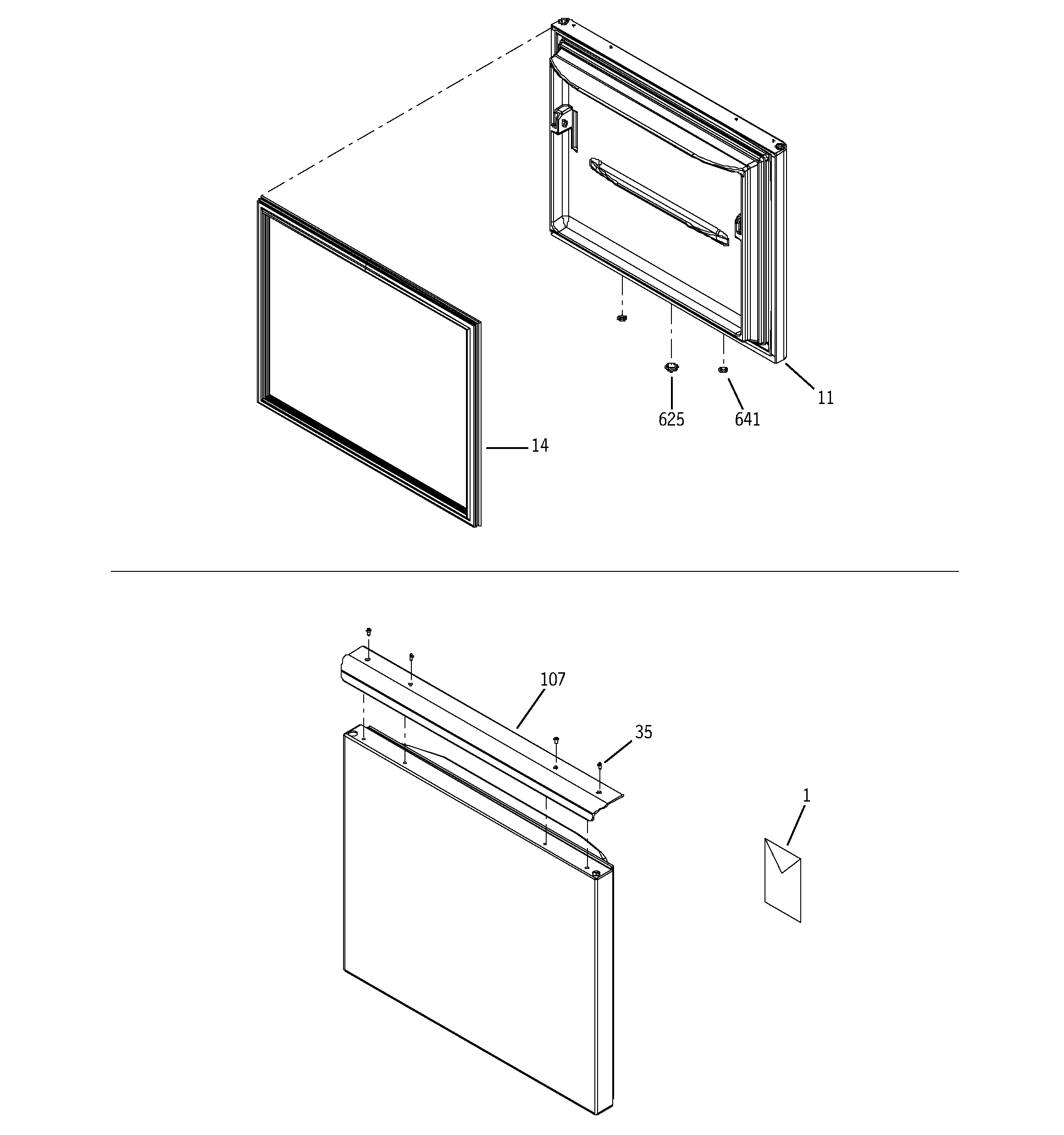 GE PDS22SBNBS door assemblies diagram