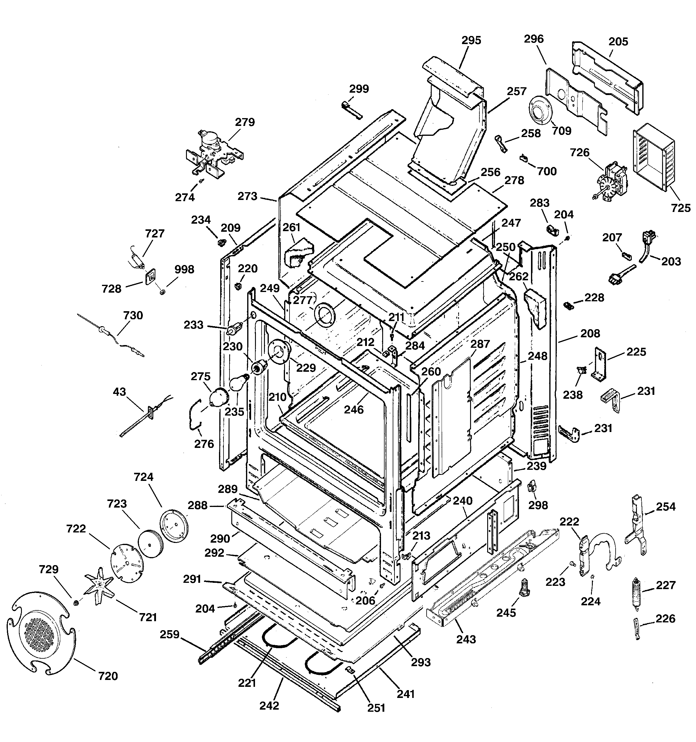 GE JGB920TEC3WW body parts diagram