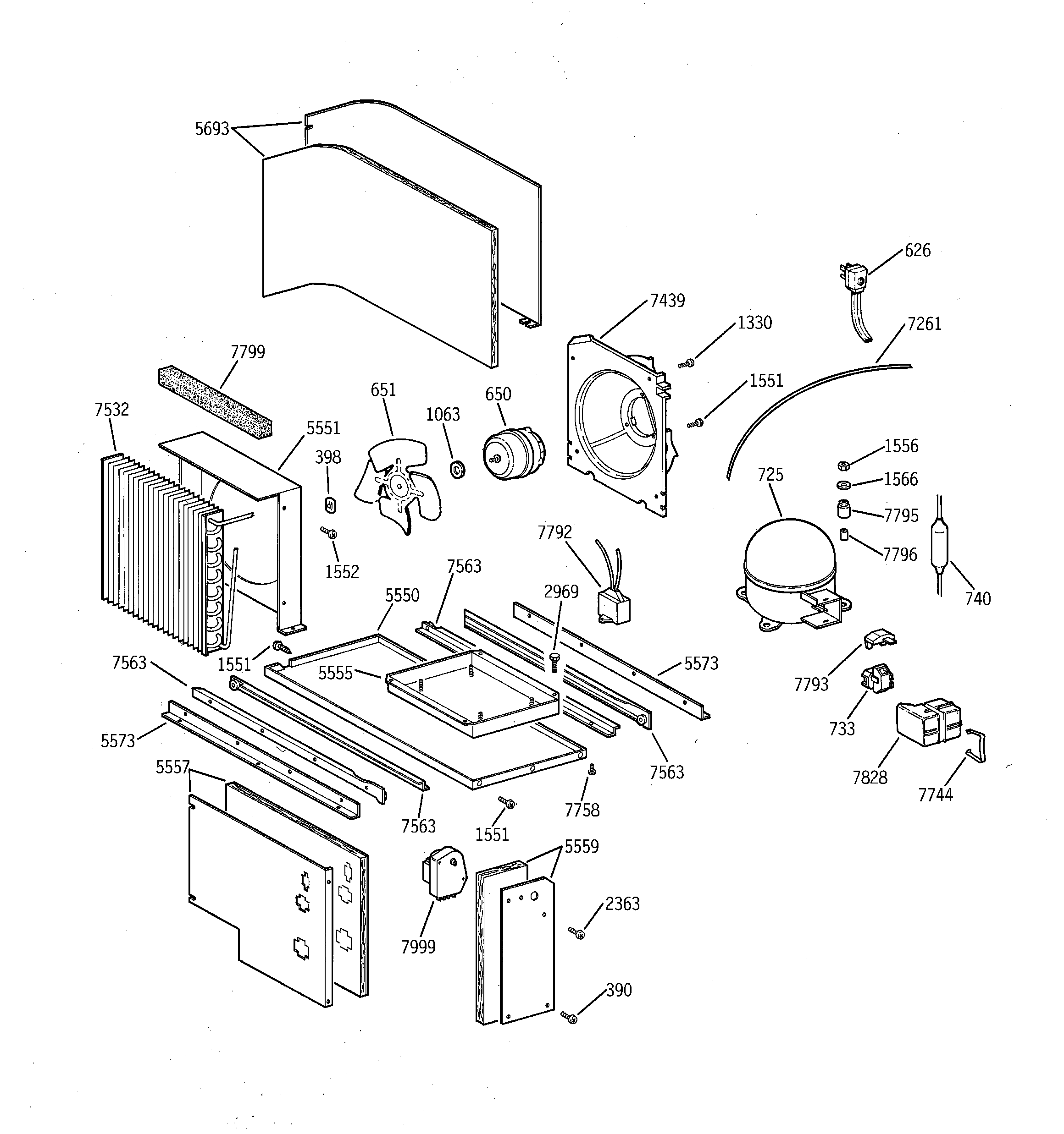 GE ZISW48DSC unit parts diagram