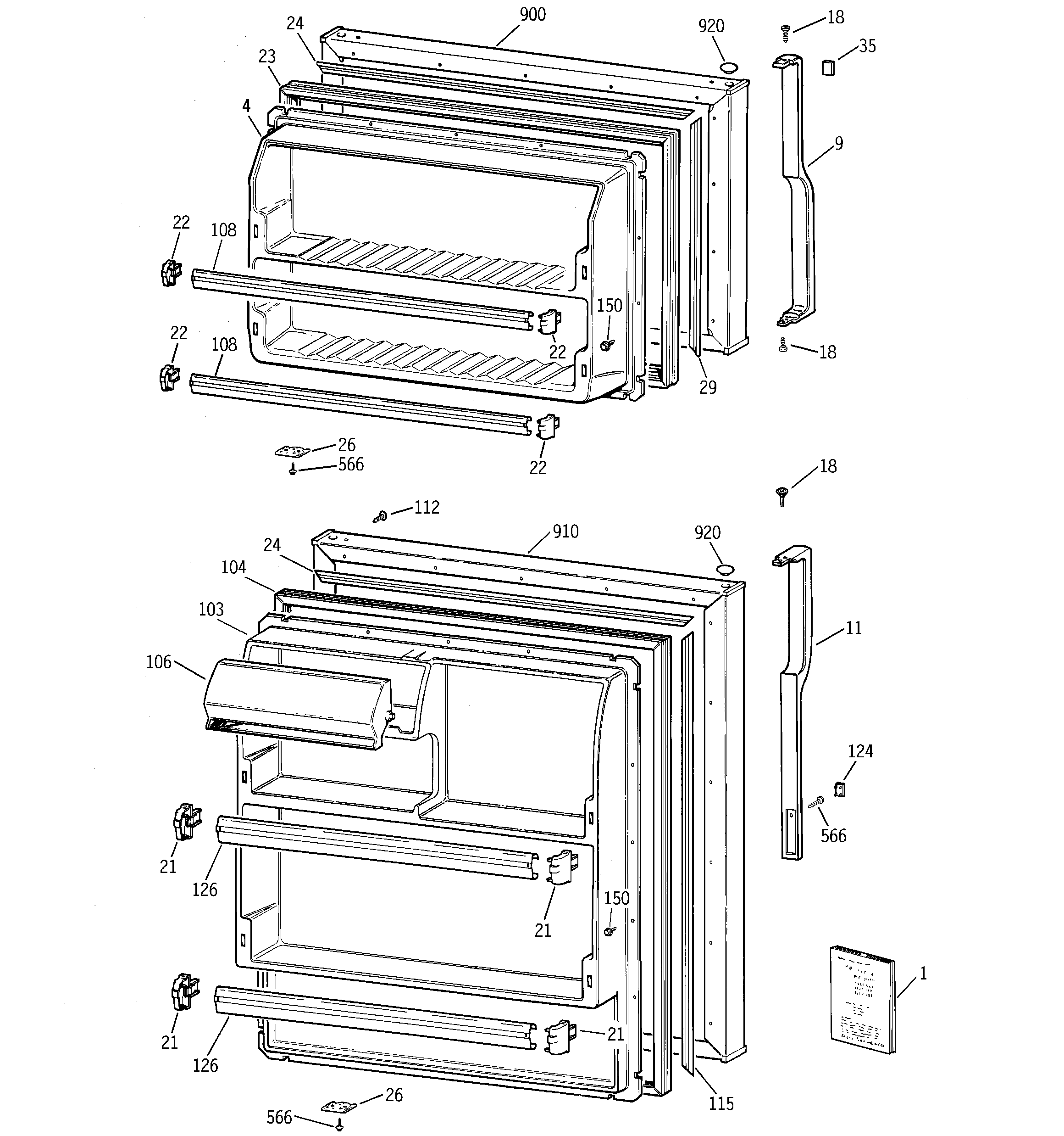 Hotpoint HTS17BBMFLCC doors diagram