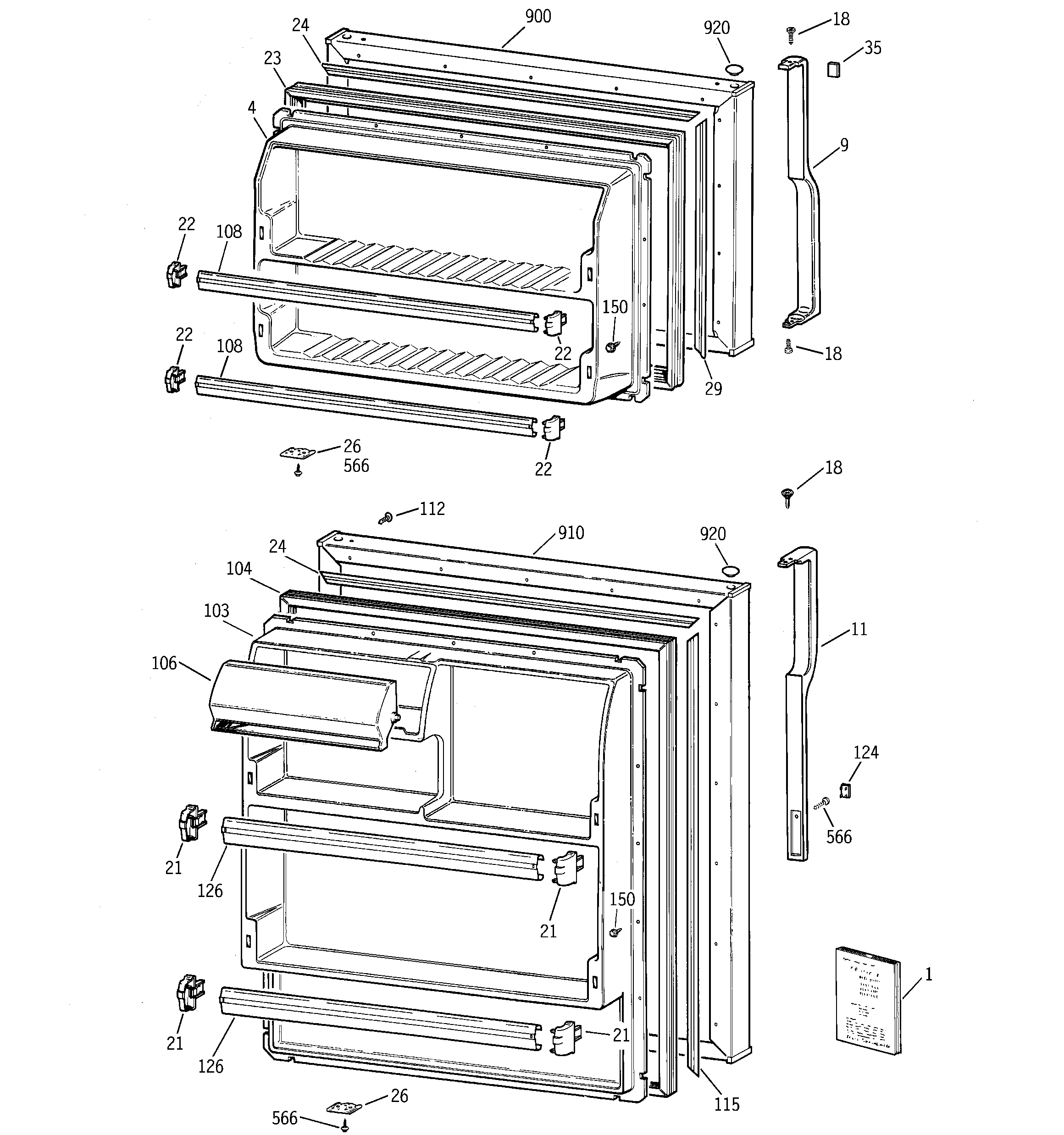 Hotpoint HTS16BCMFLWW doors diagram