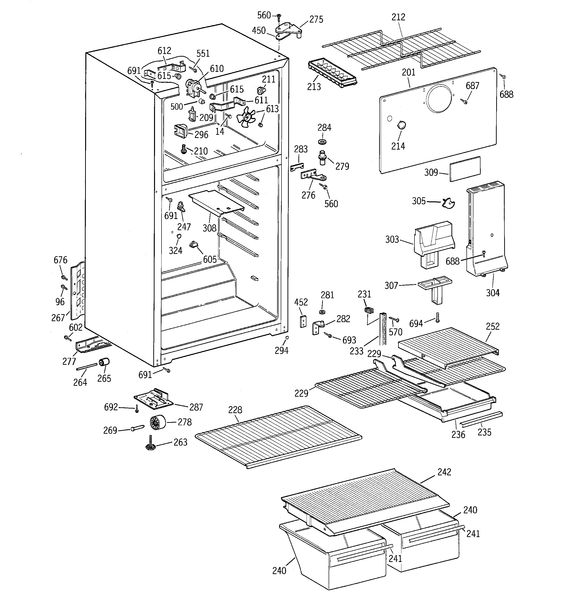 RCA RTT16EBMBRCC cabinet diagram