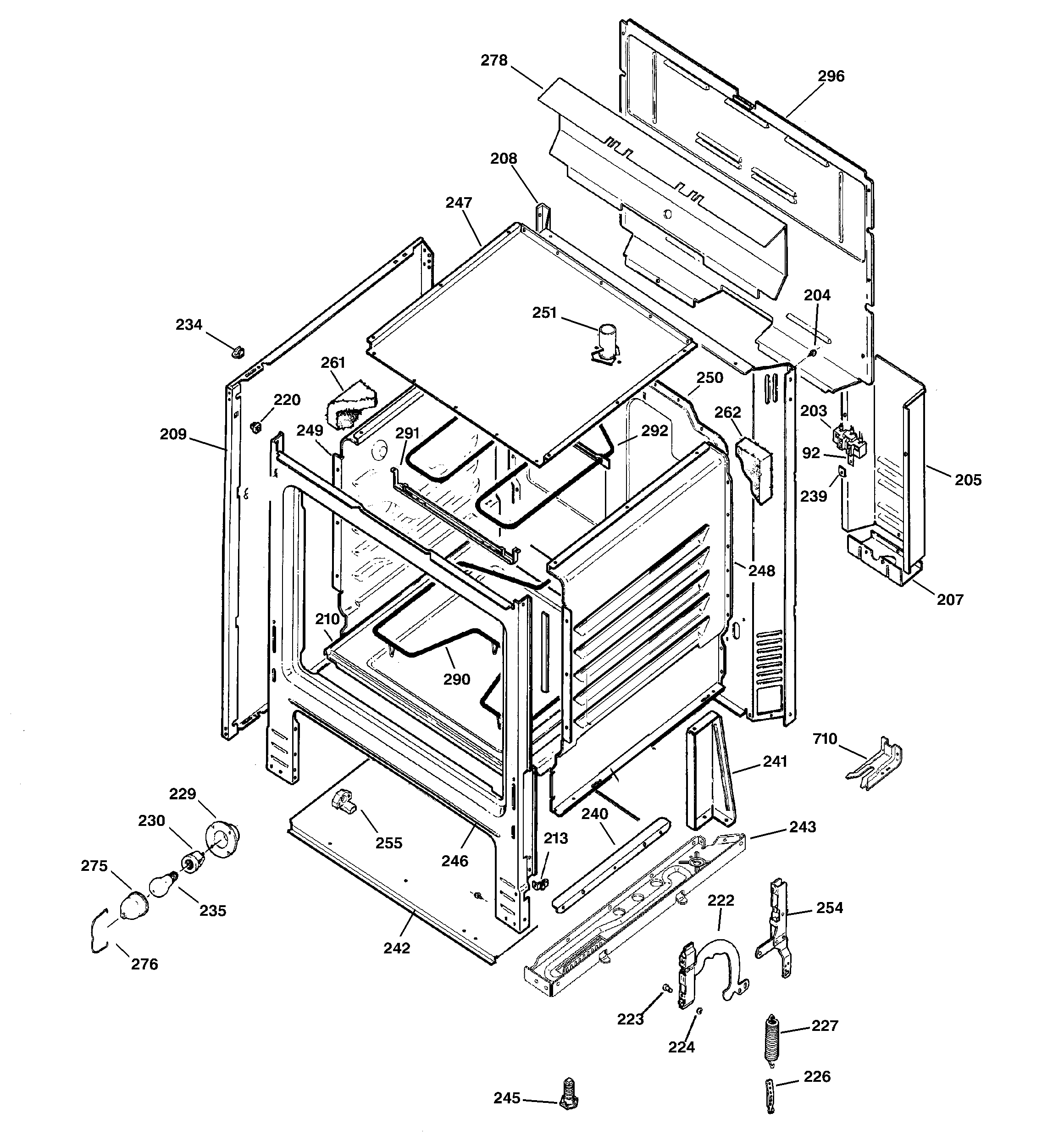 GE JBS27BC3CT body parts diagram