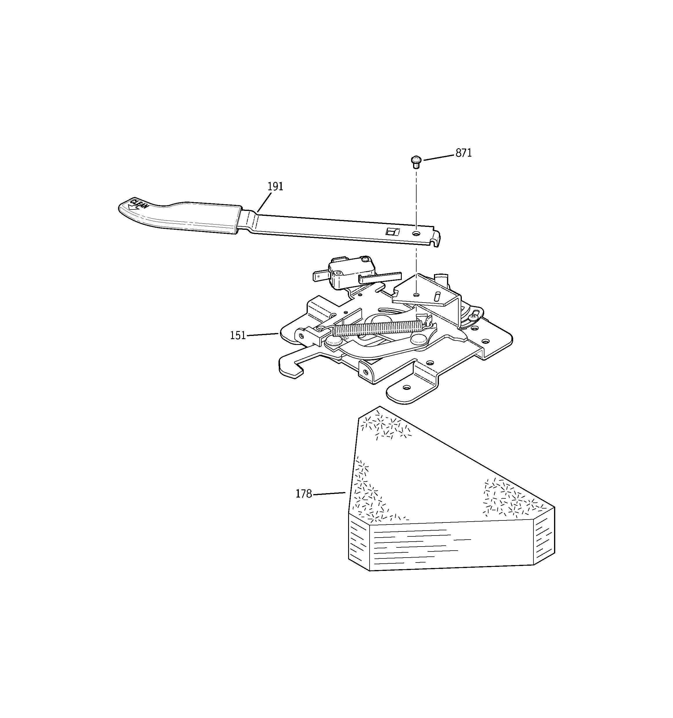 GE JBP69CF3CC door lock diagram