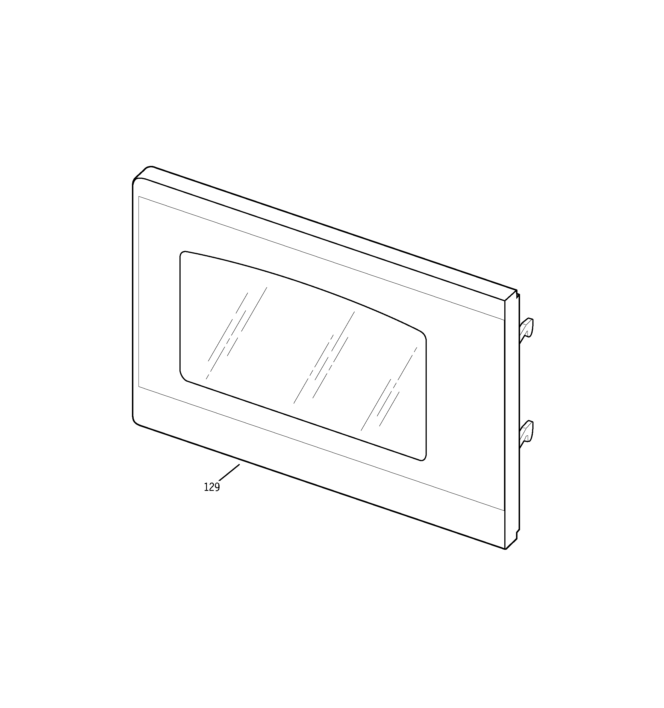 GE JTP86WF1WW microwave door diagram