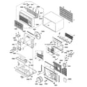 GE AJCH08ACAM1 cabinet & components diagram