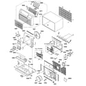 GE AJCS06LCAM1 cabinet & components diagram