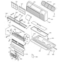 GE AZ35H09D3CM1 grille, heater & base parts diagram