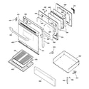 Hotpoint RGB746HED3CT door & drawer parts diagram