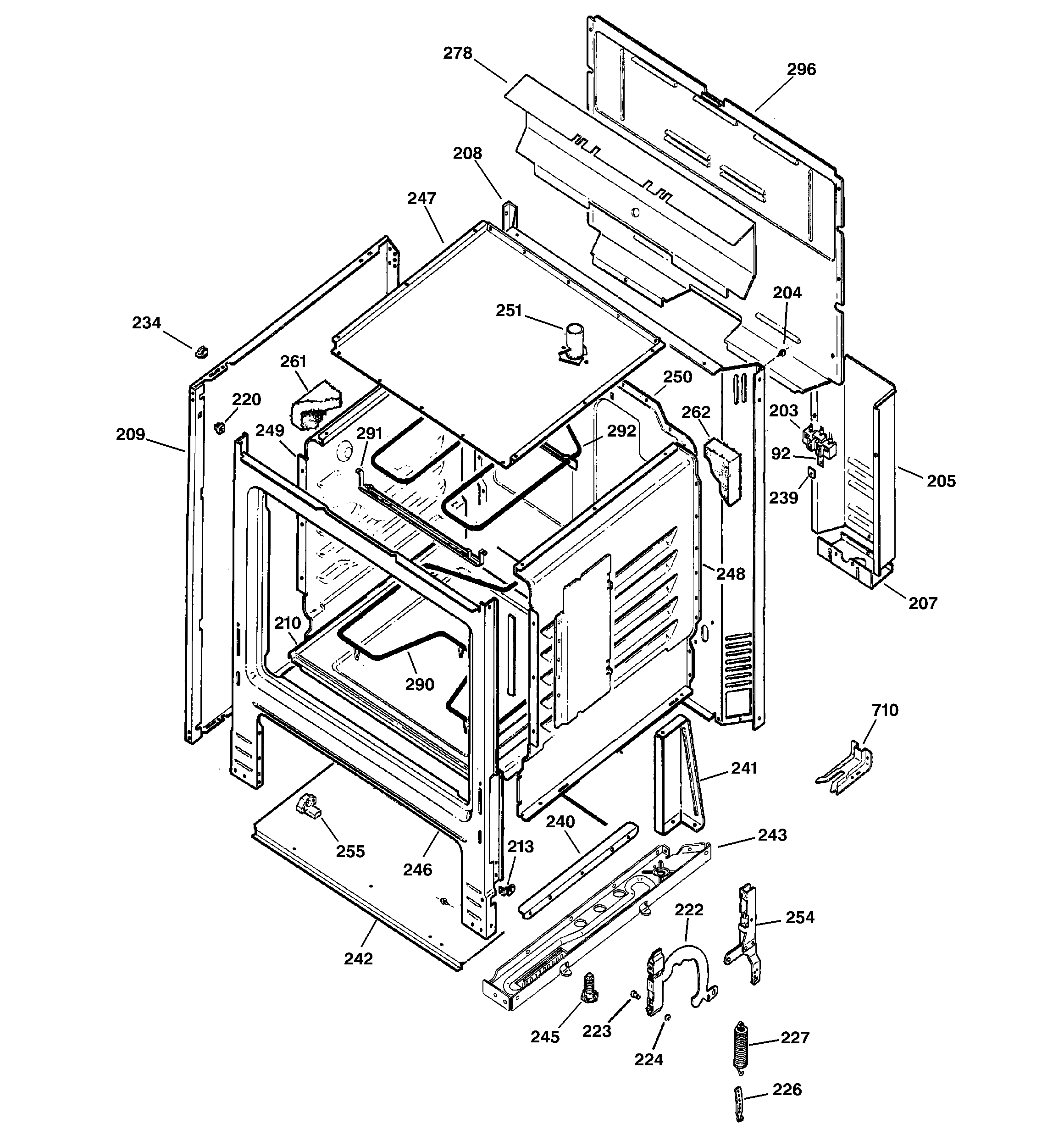 Kenmore 36262781002 body parts diagram