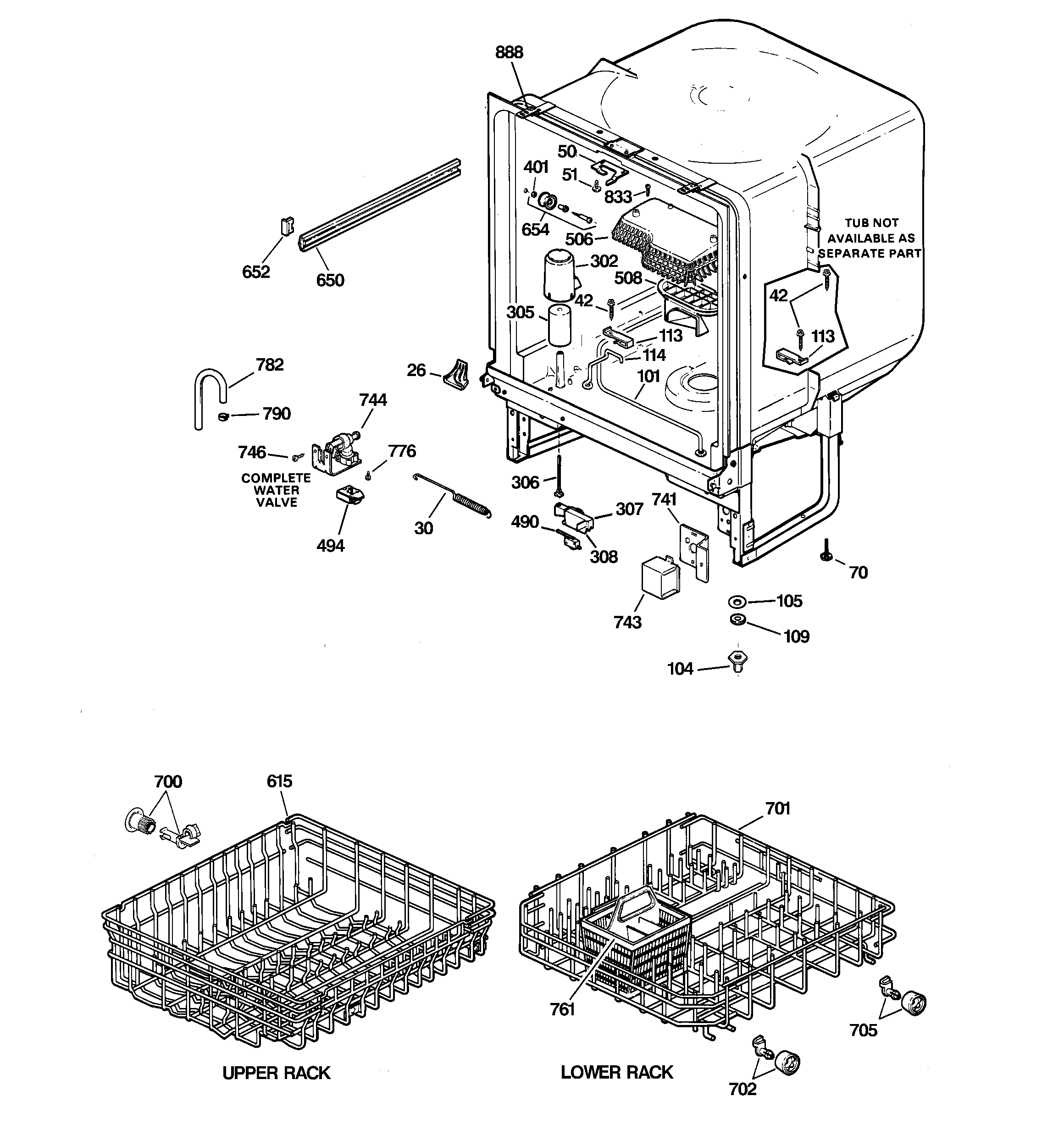 Kenmore 36314181200 body parts diagram
