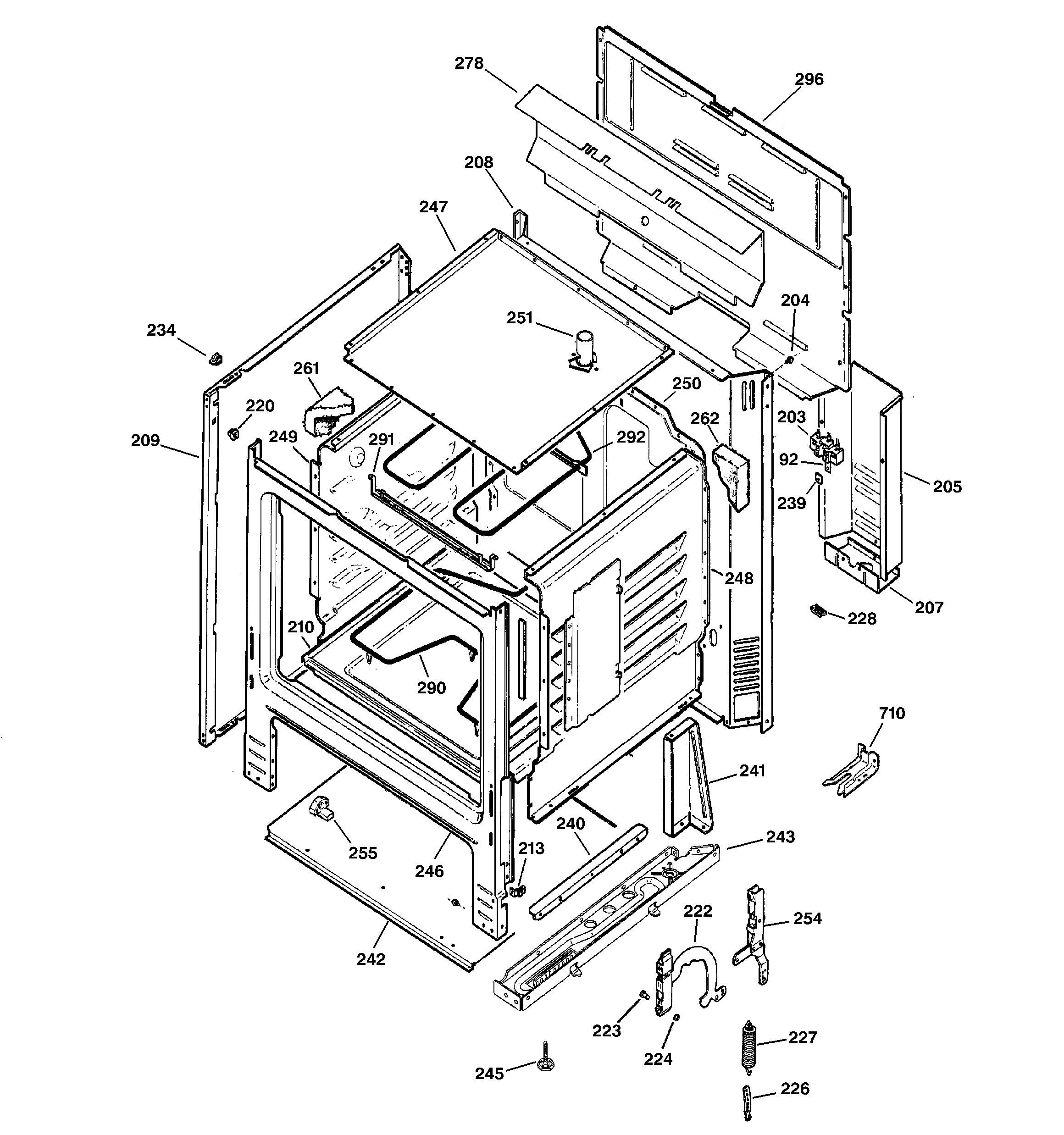 Kenmore 36261101001 body parts diagram