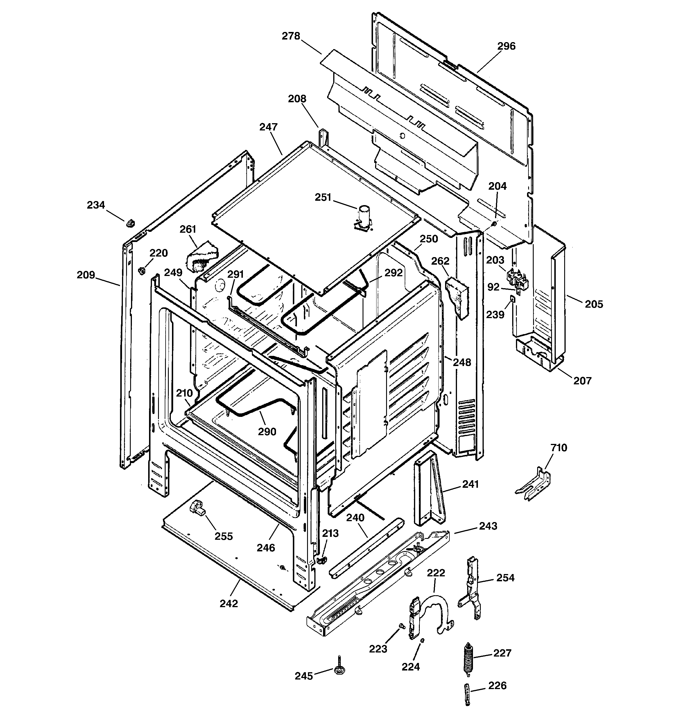 Kenmore 36262780100 body parts diagram