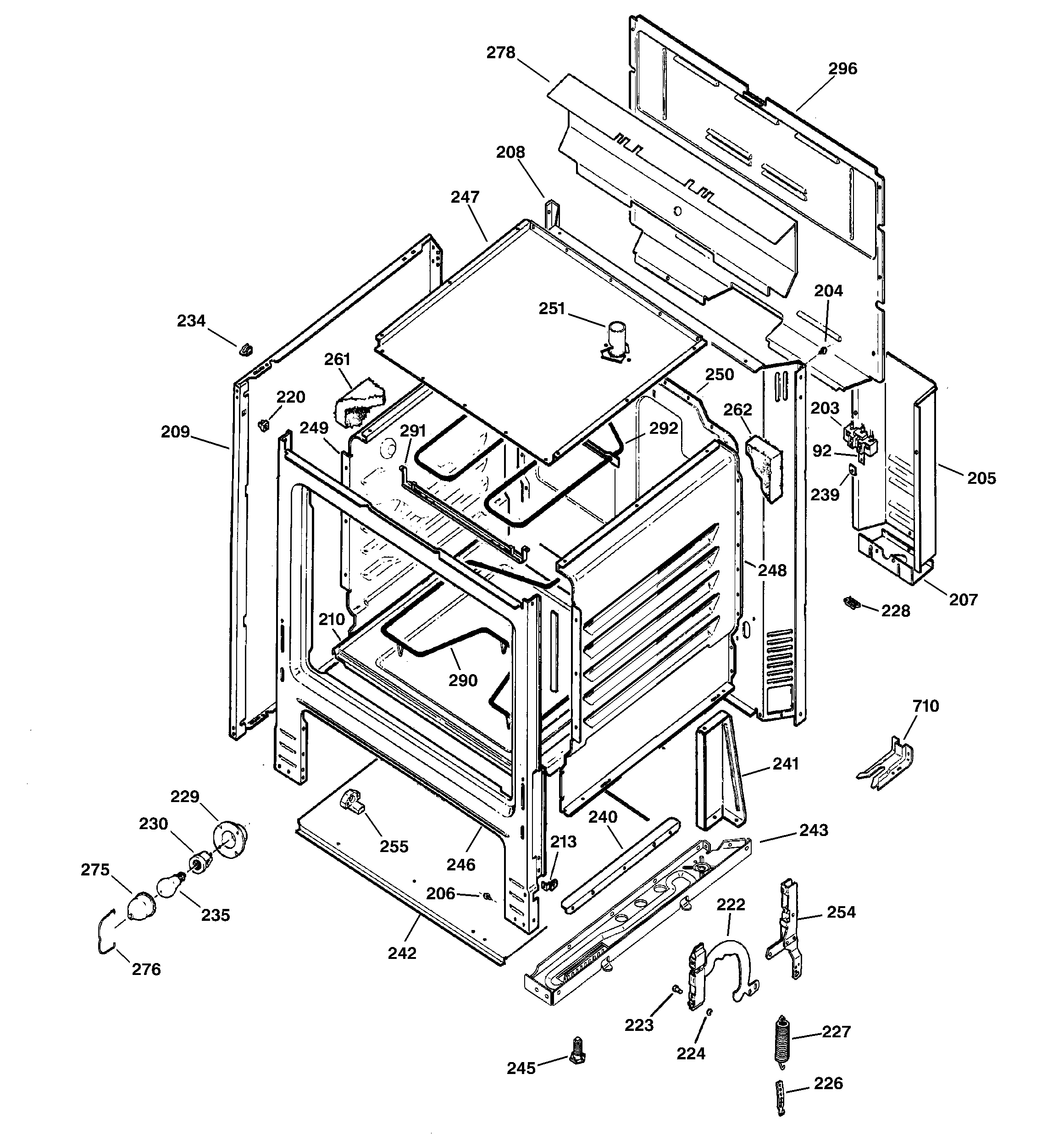 Kenmore 36261748001 body parts diagram