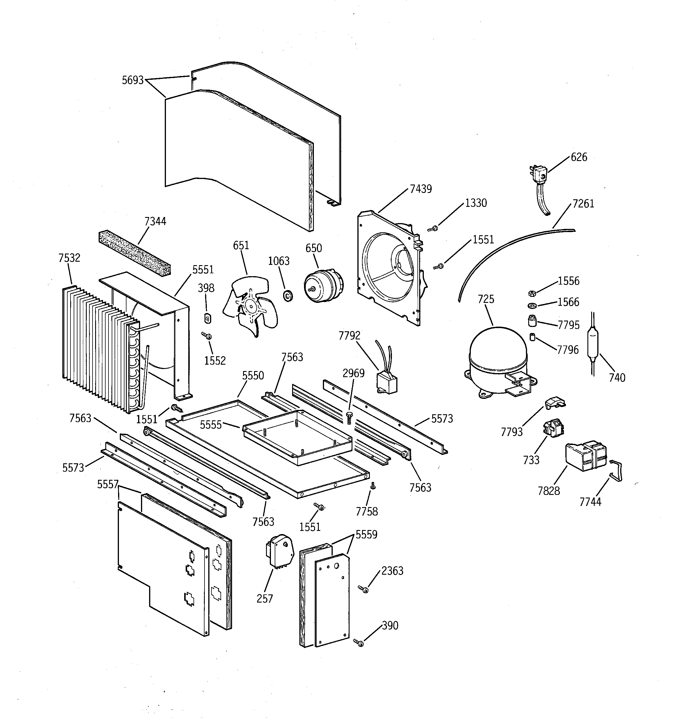GE ZIS48NSE unit parts diagram