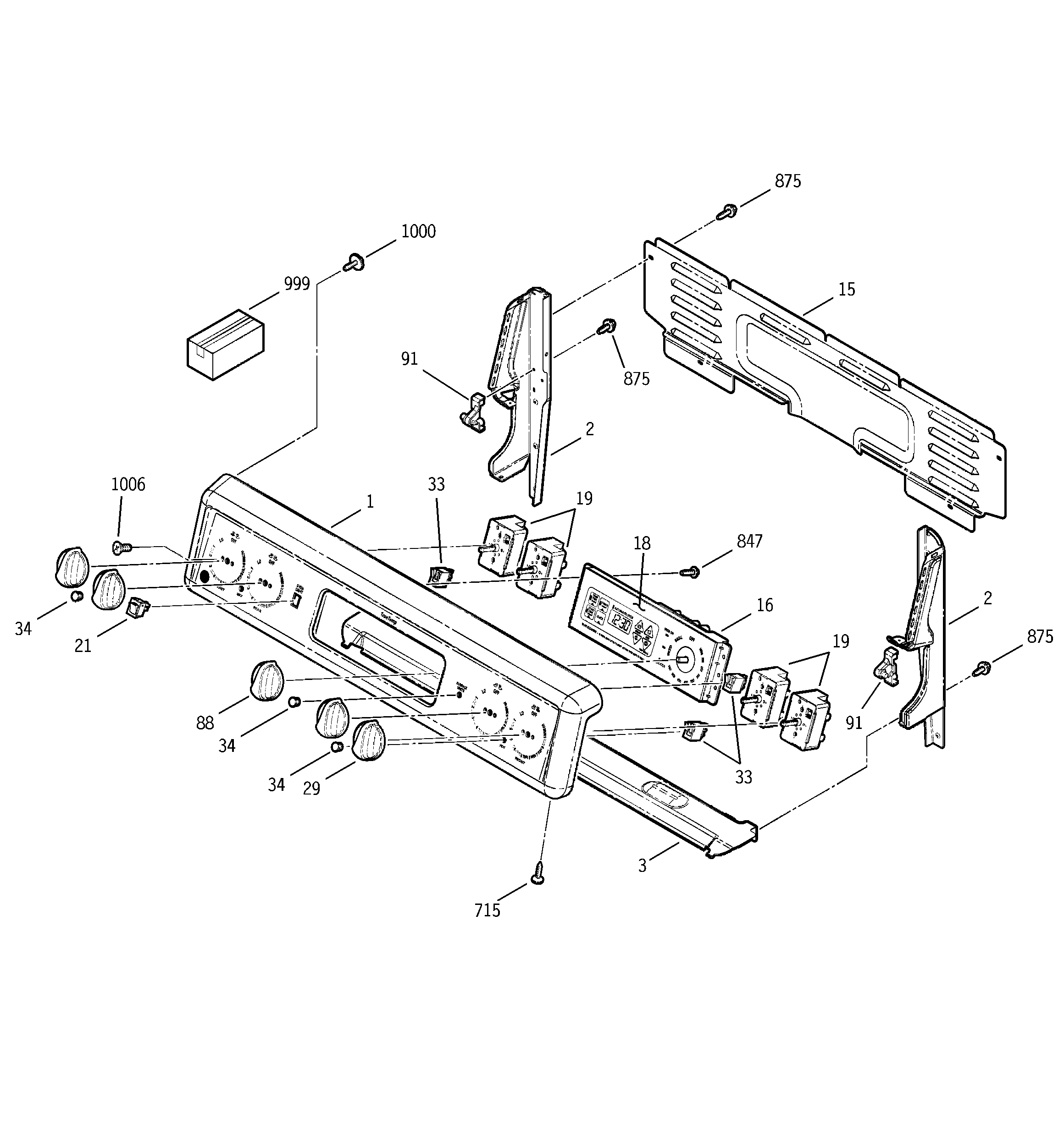 GE EER3001D01SS control panel diagram