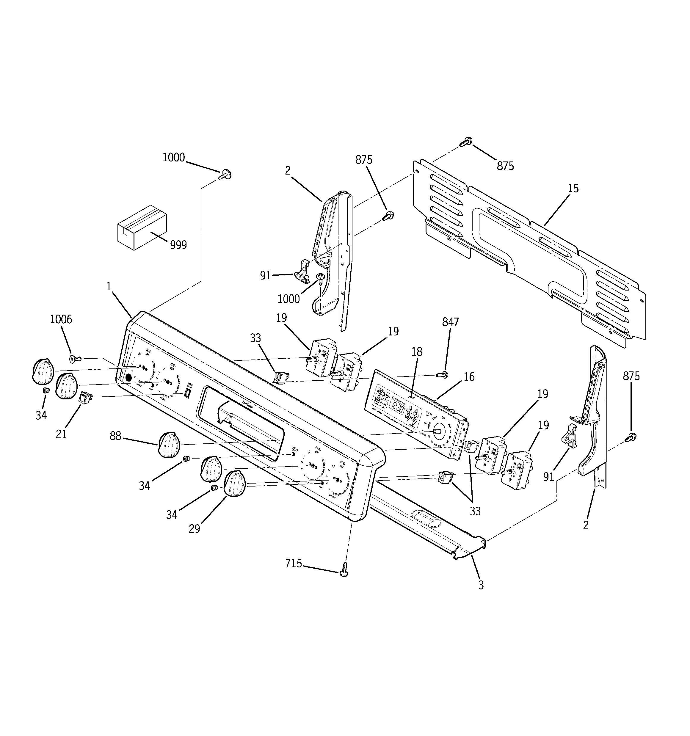 GE JBP66BB2CT control panel diagram