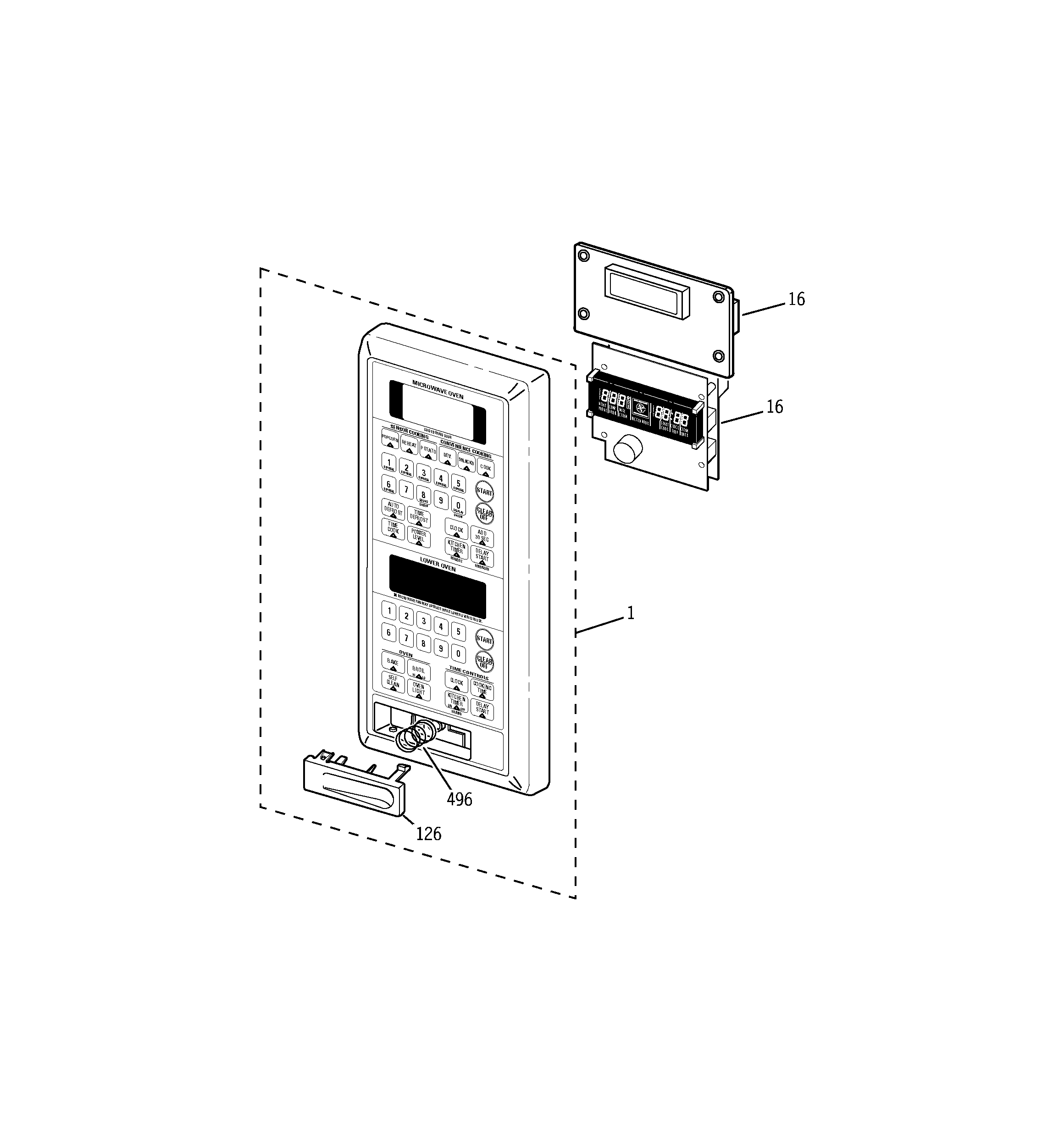GE JKP86BF1BB control panel diagram