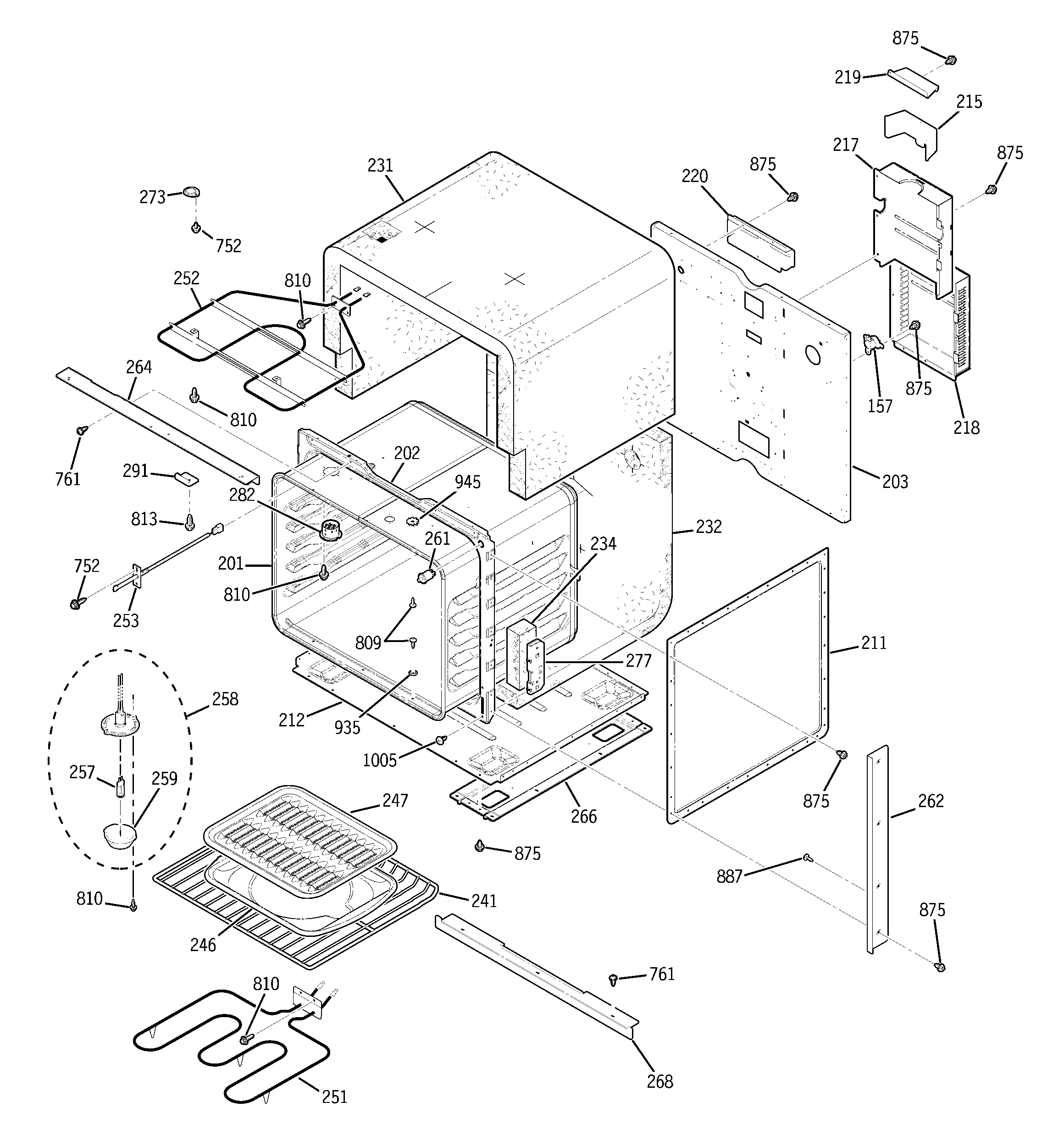 GE JKP86BF1BB body parts diagram