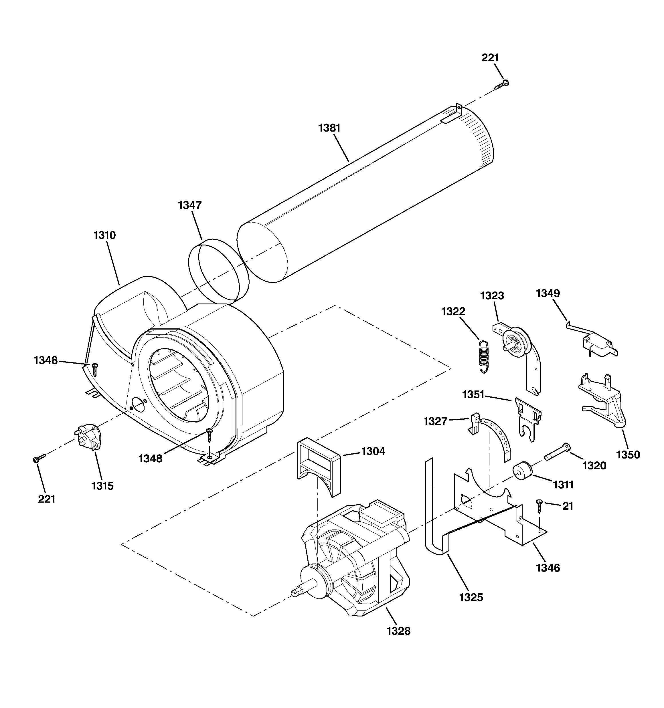 GE DCCH43GA3WW motor diagram