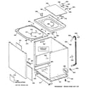 GE WKSE6280B3WW cabinet, cover & front panel diagram