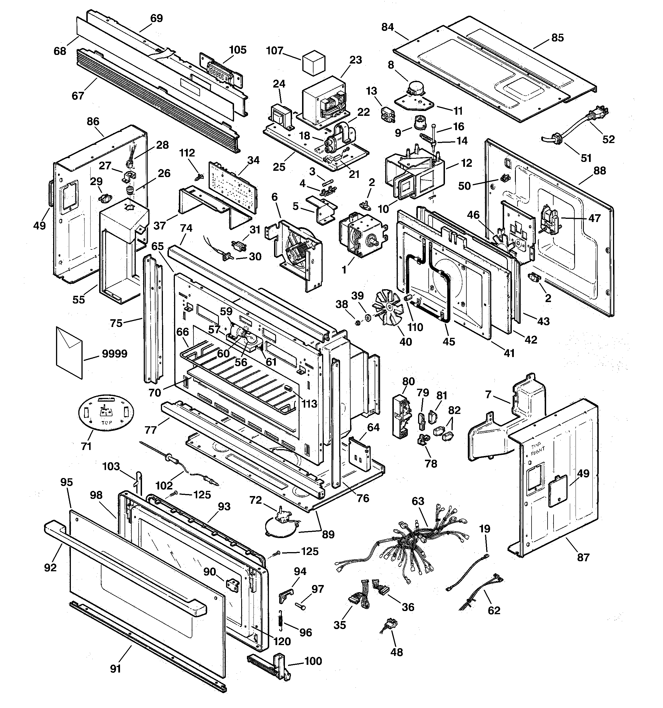 GE ZMC3000B01 microwave diagram