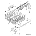 GE PDW7300G00BB upper rack assembly diagram