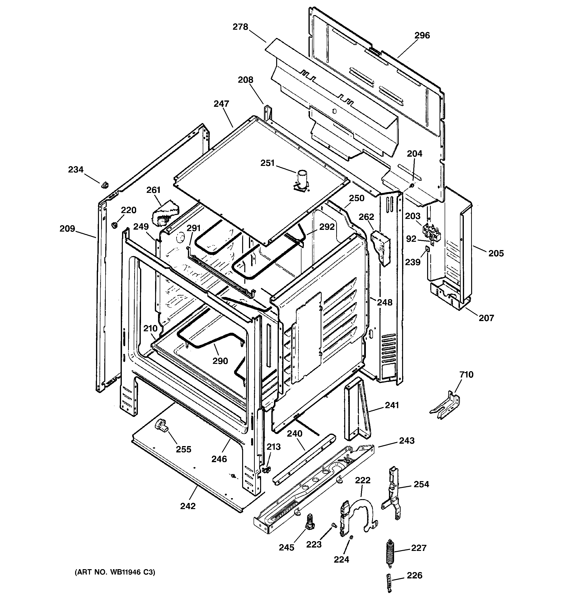 Kenmore 36291200103 body parts diagram