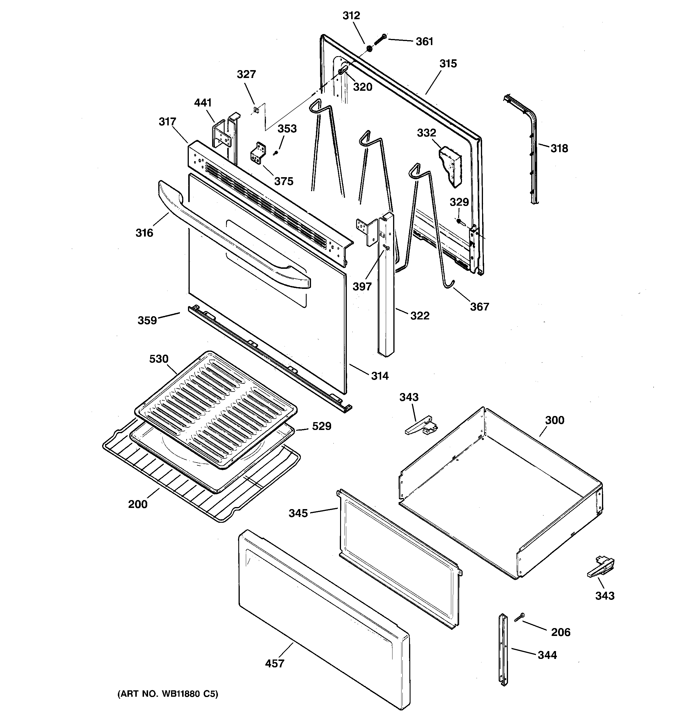 Kenmore 36291200103 door & drawer parts diagram