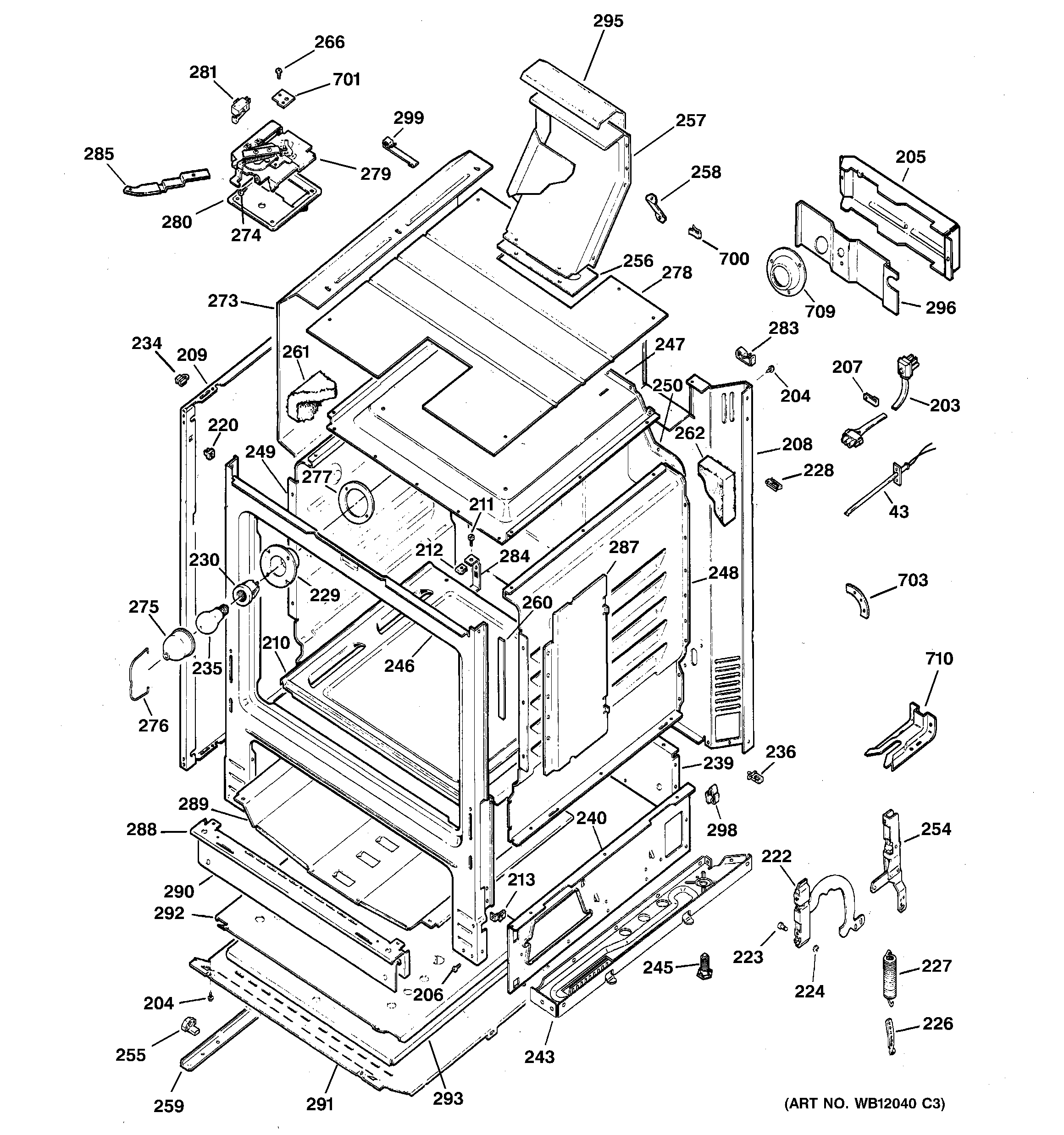 Kenmore 36275320102 body parts diagram