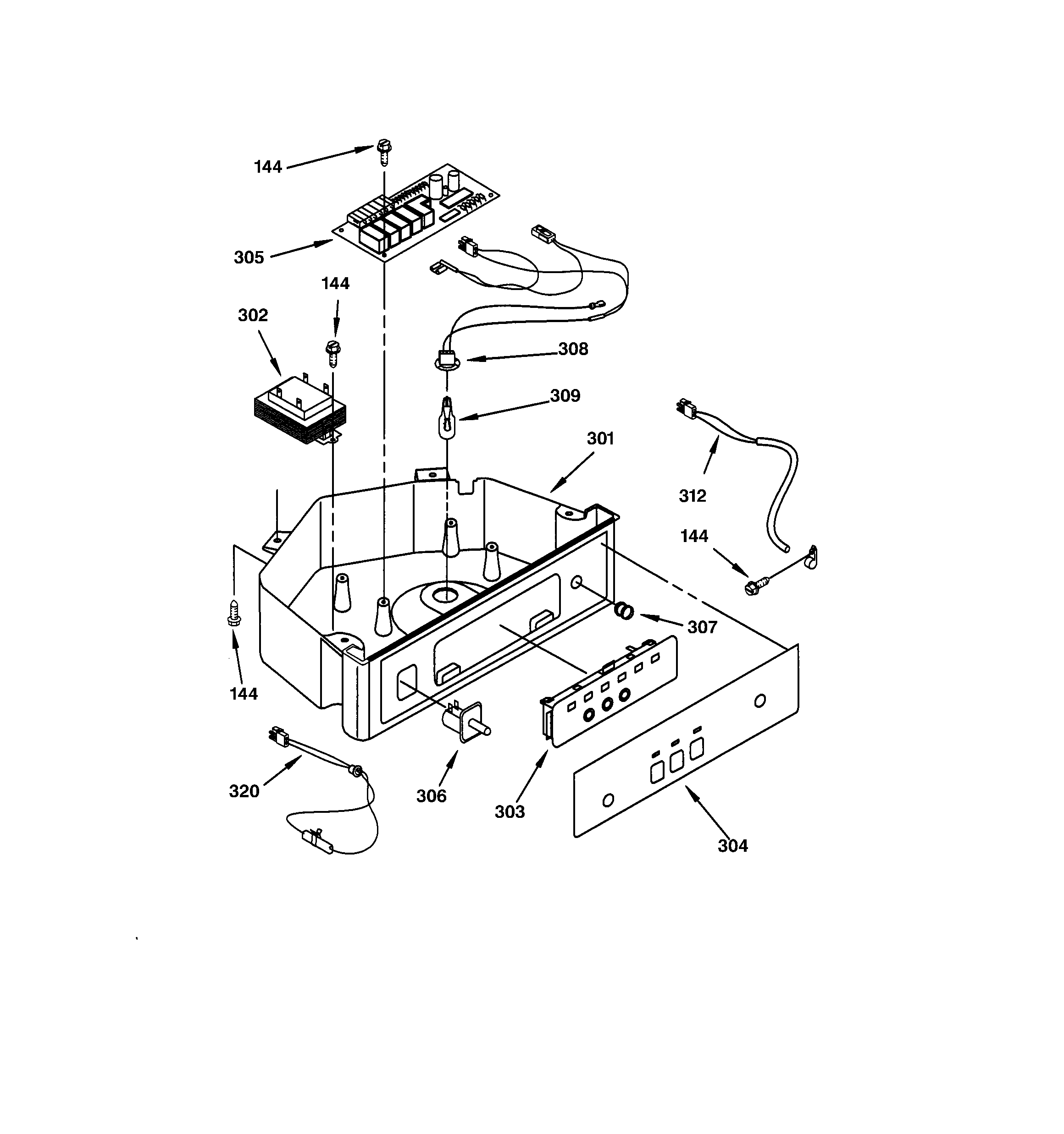 GE ZDIS15CGSS control panel parts diagram