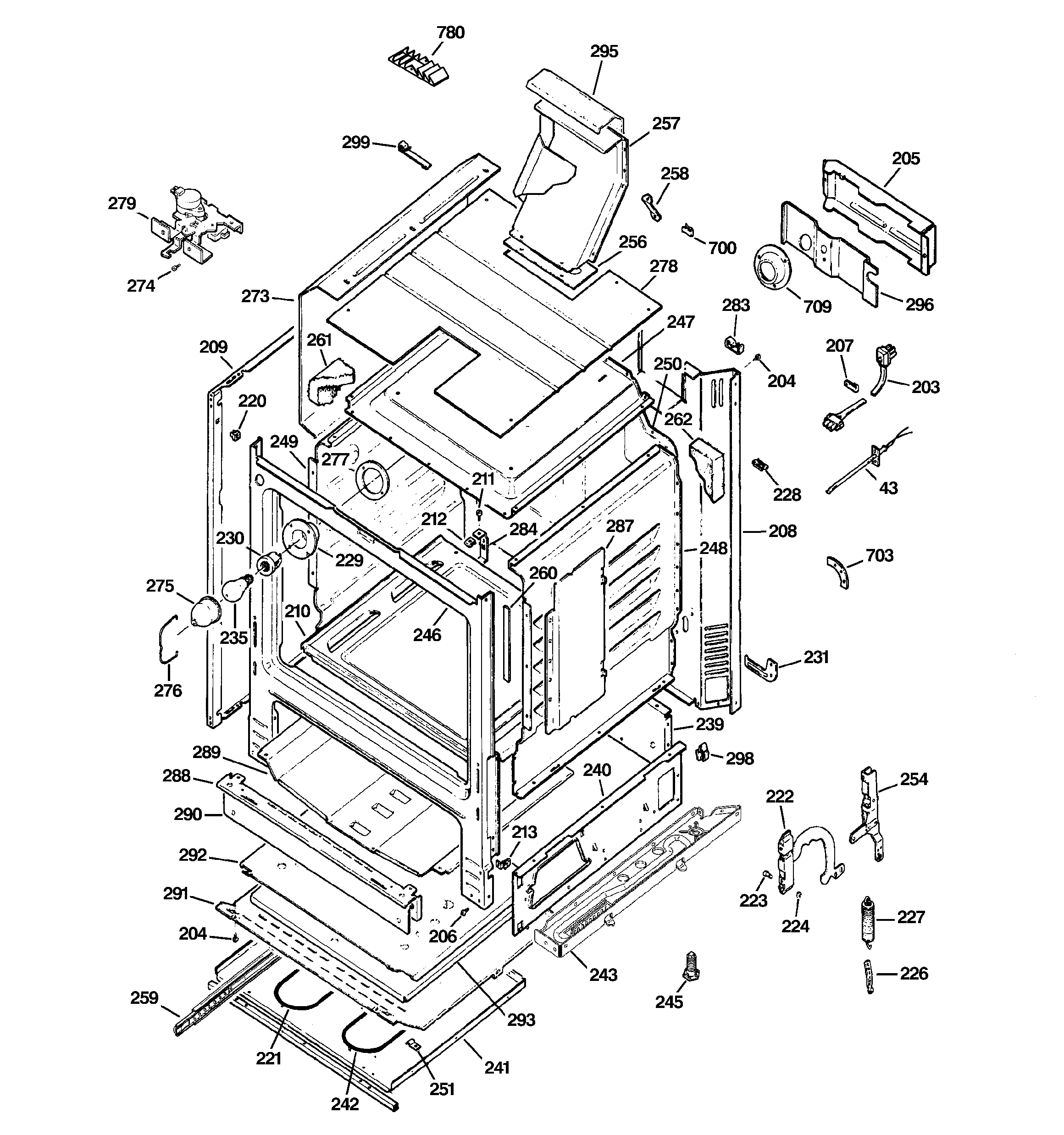 GE JGB905SEF1SS body parts diagram