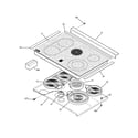 GE JS968SF2SS cooktop diagram