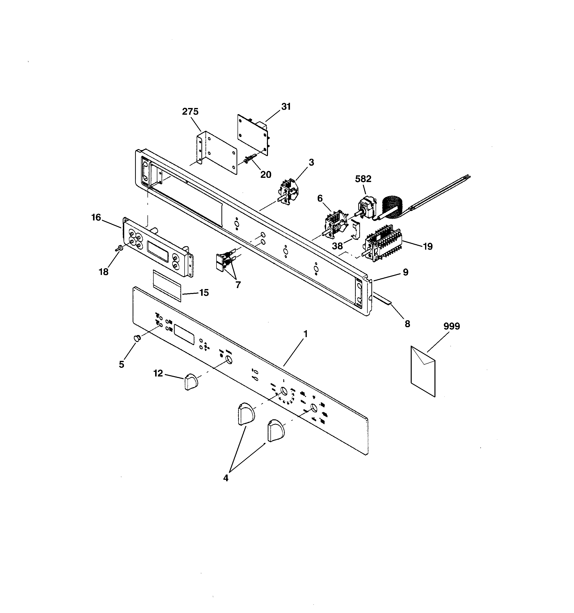 GE ZET837WYWW control panel diagram