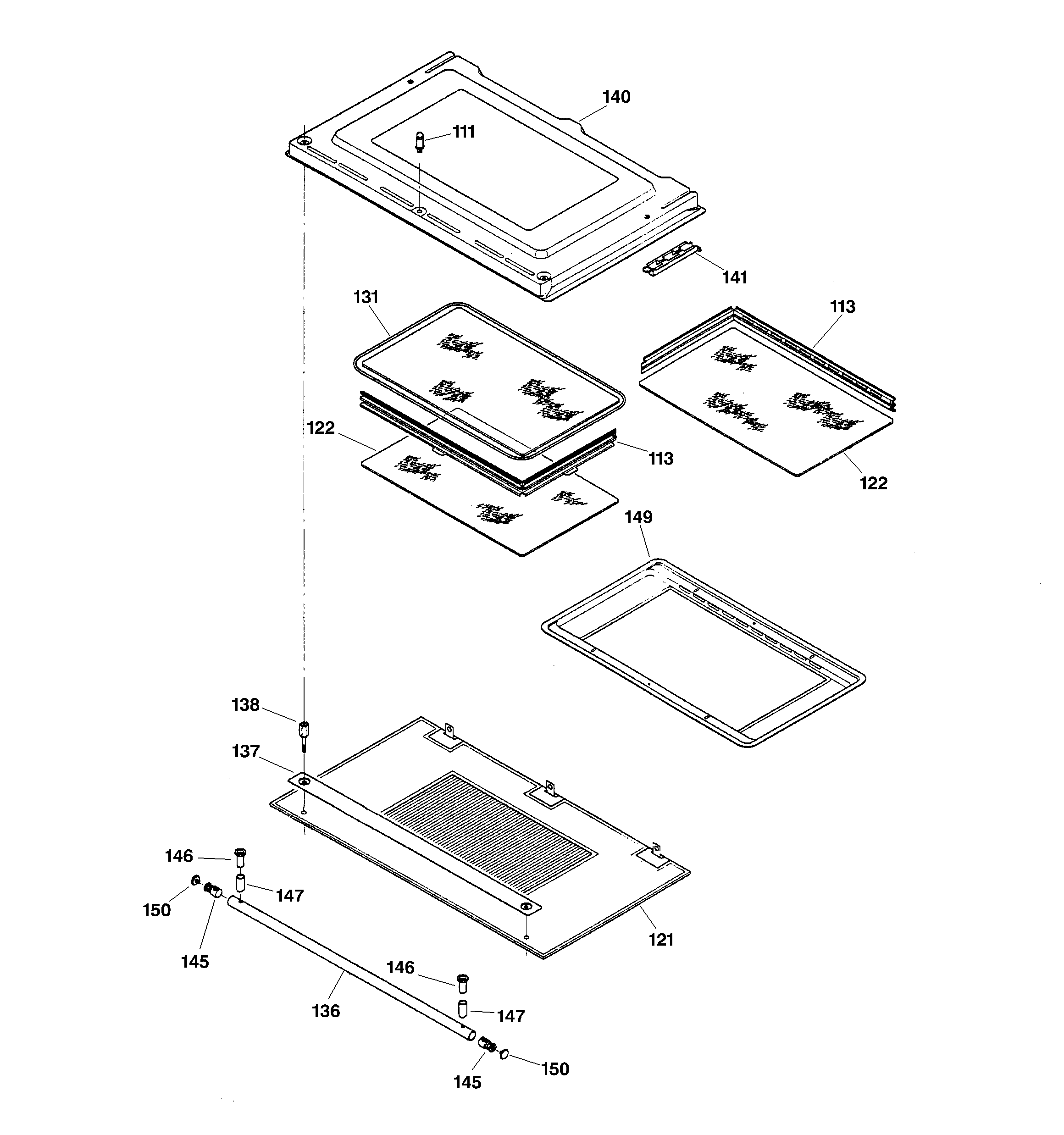GE ZET837SBSS door diagram