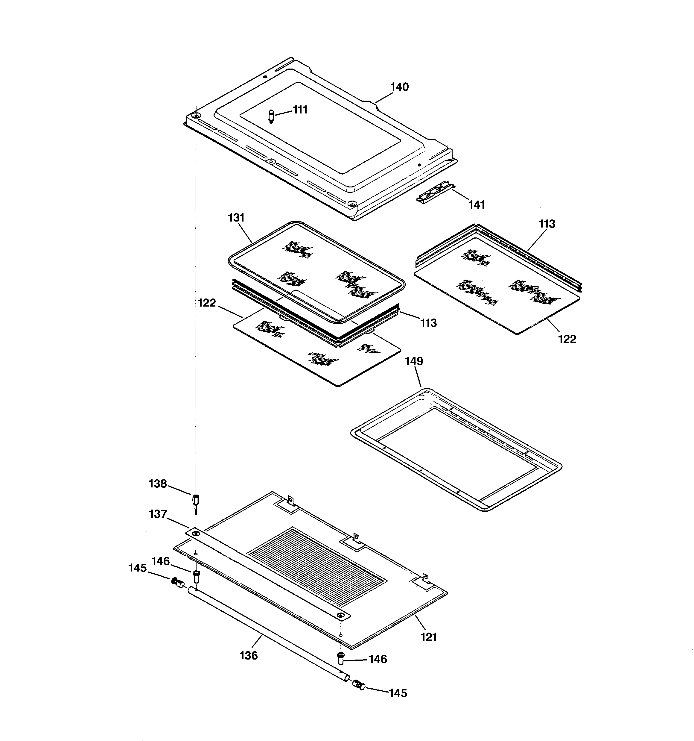 GE ZET837WBWW door diagram