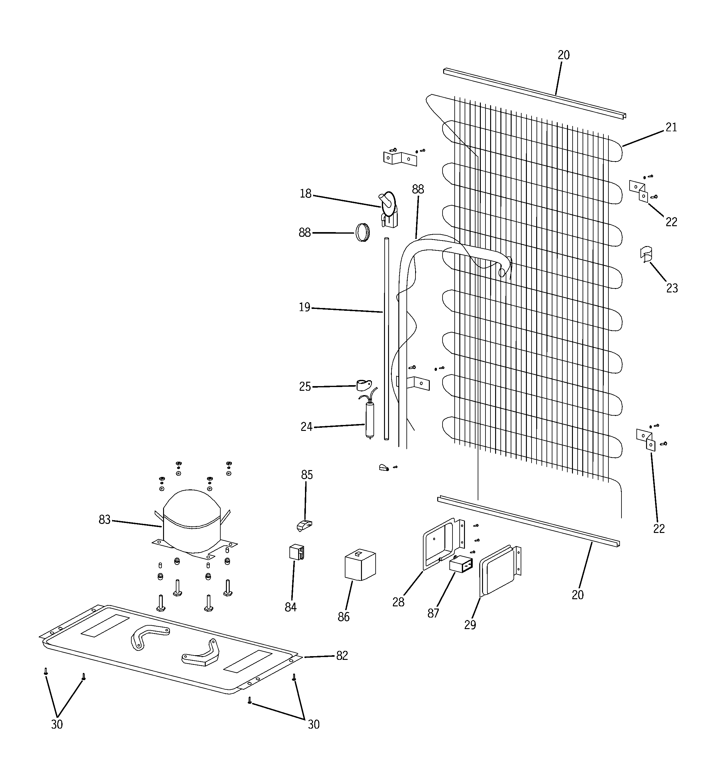 GE GTS12BBPARCC unit parts diagram