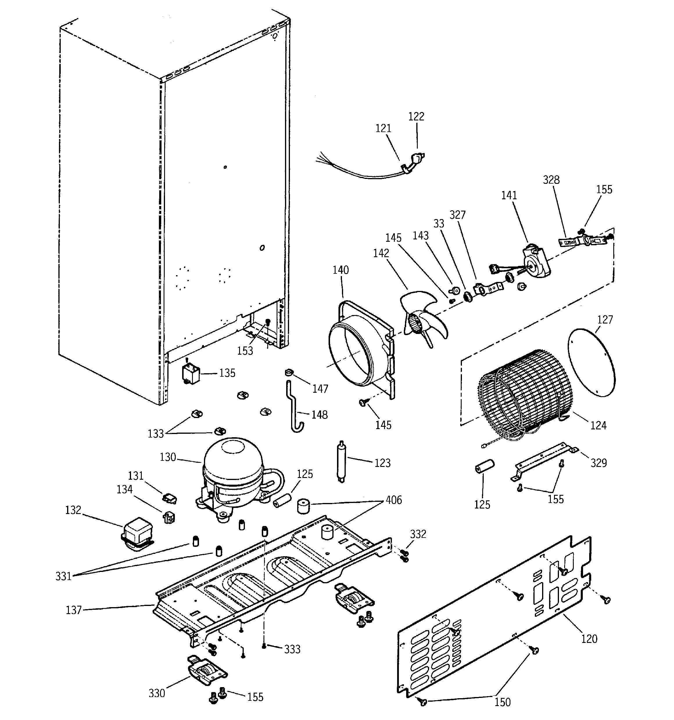 GE PDS18LBMAWW unit parts diagram
