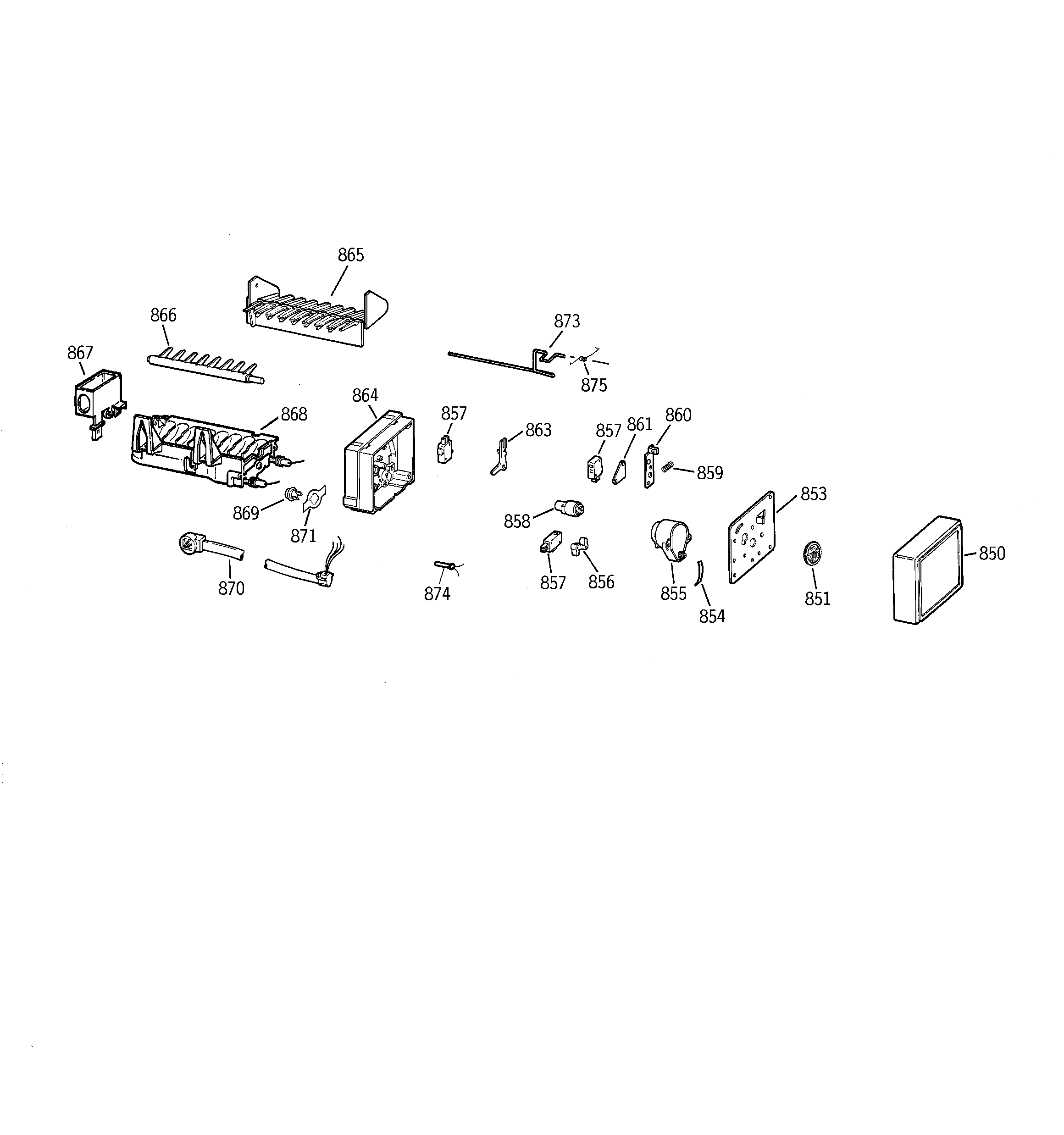 GE TNX22PRCBRCC ice maker diagram