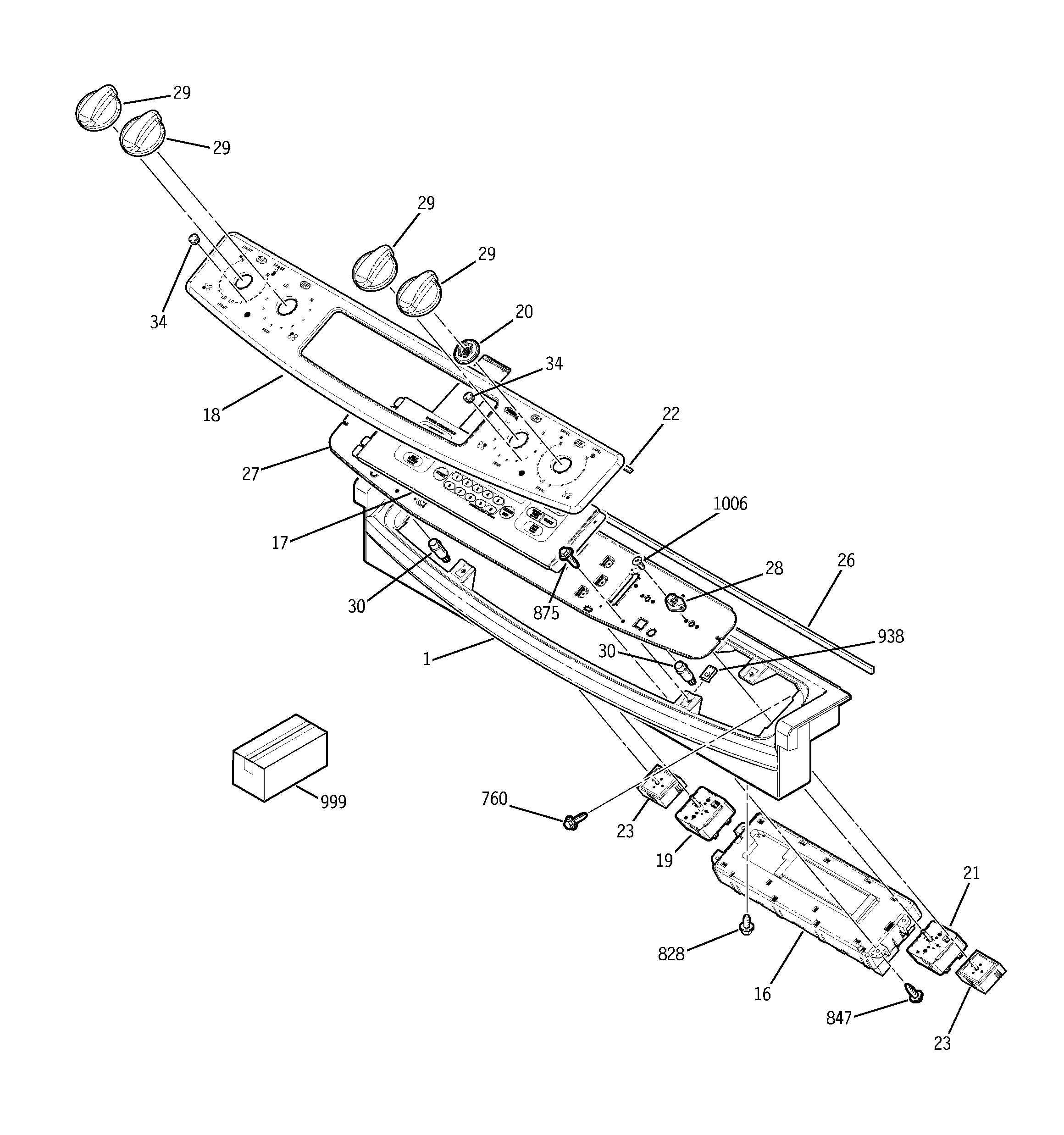 GE JSP57CF2CC control panel diagram