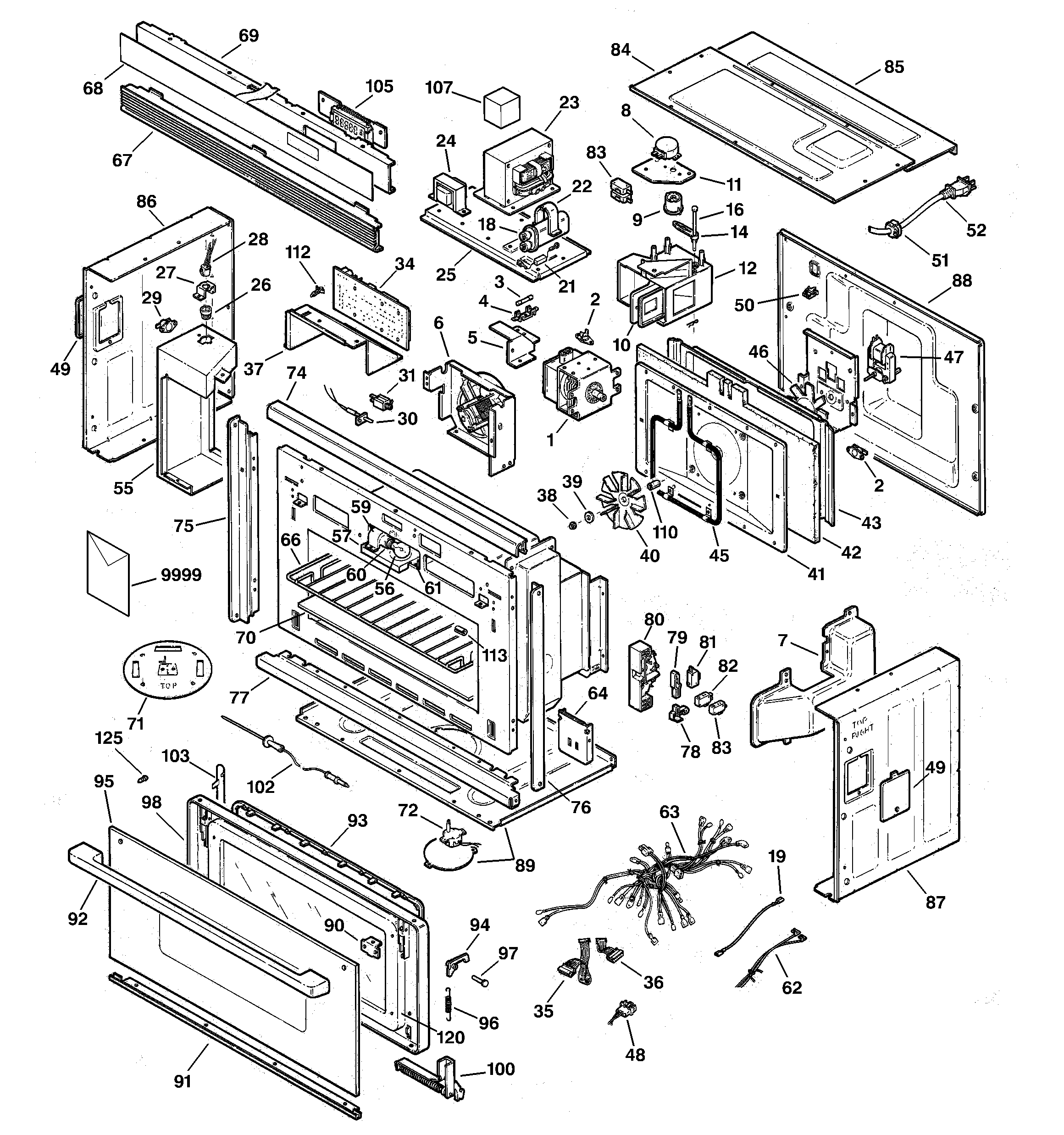 GE ZMC3000W01 microwave diagram