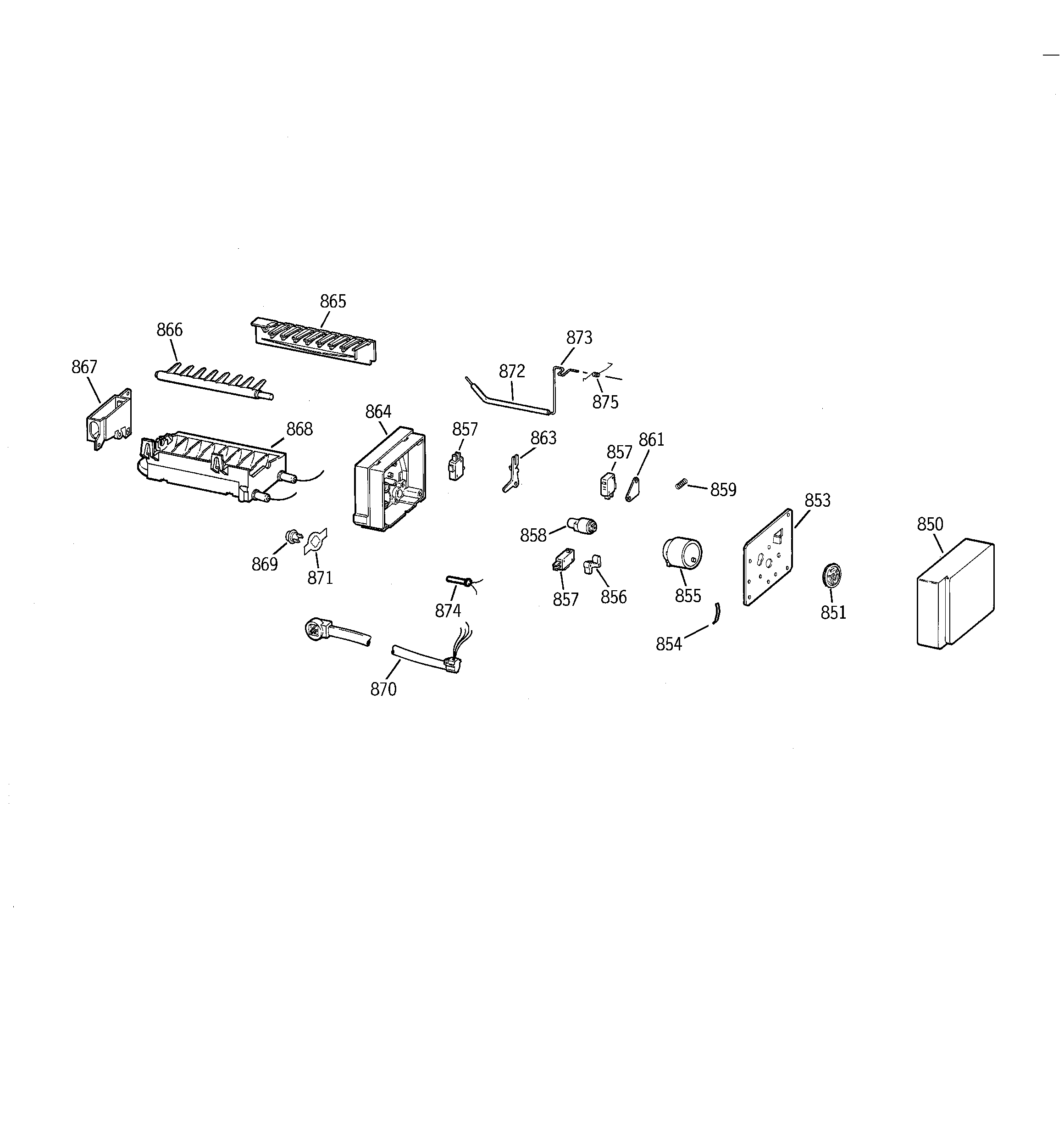 GE TPG21PRDAWW ice maker diagram